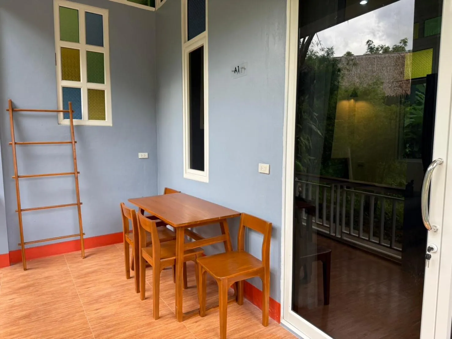 Patio in Khaosok Bamboo Huts Resort