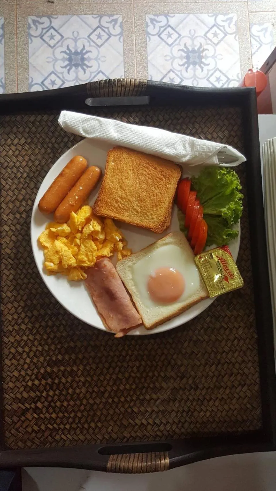 American breakfast in Khaosok Bamboo Huts Resort
