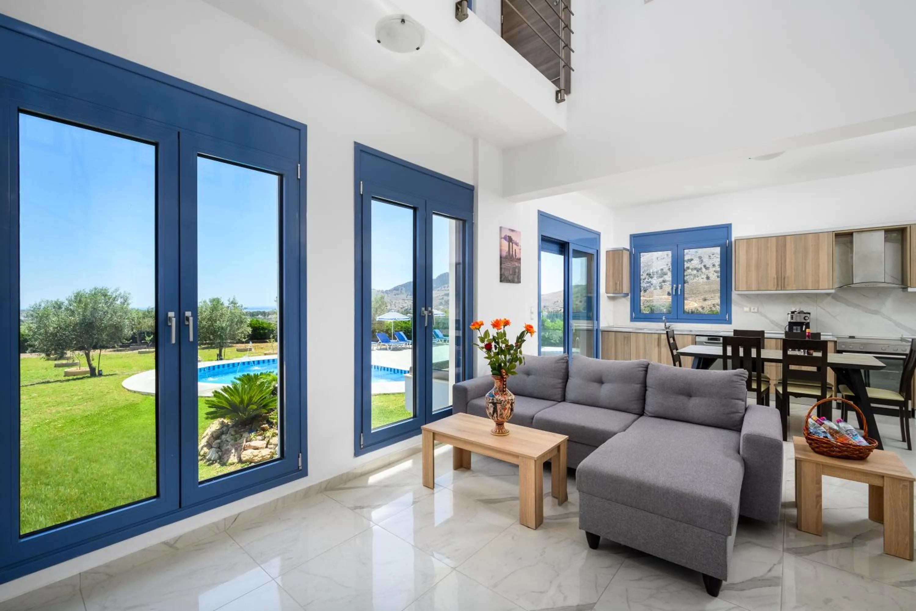 Living room in Kolymbia Village