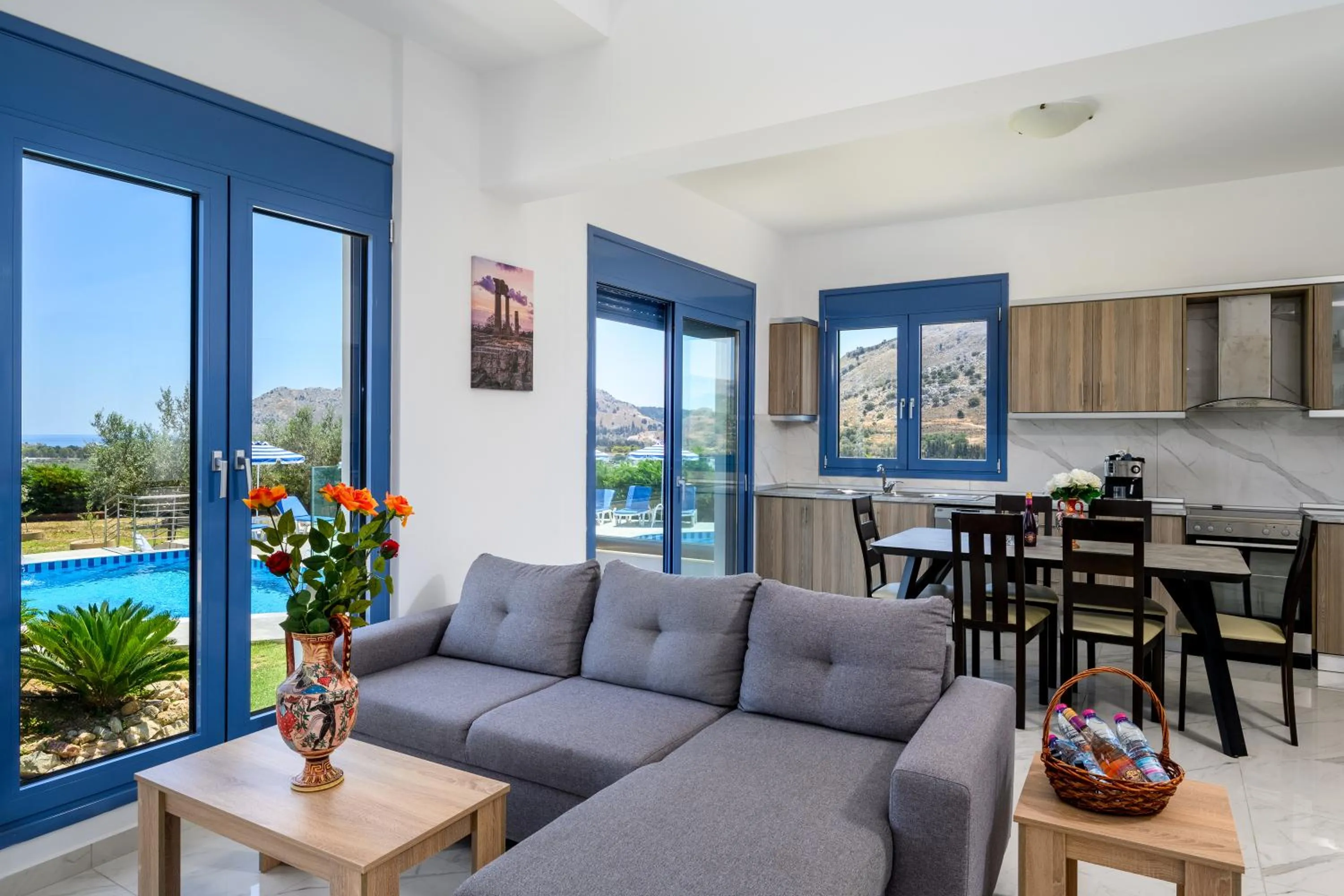 Living room in Kolymbia Village