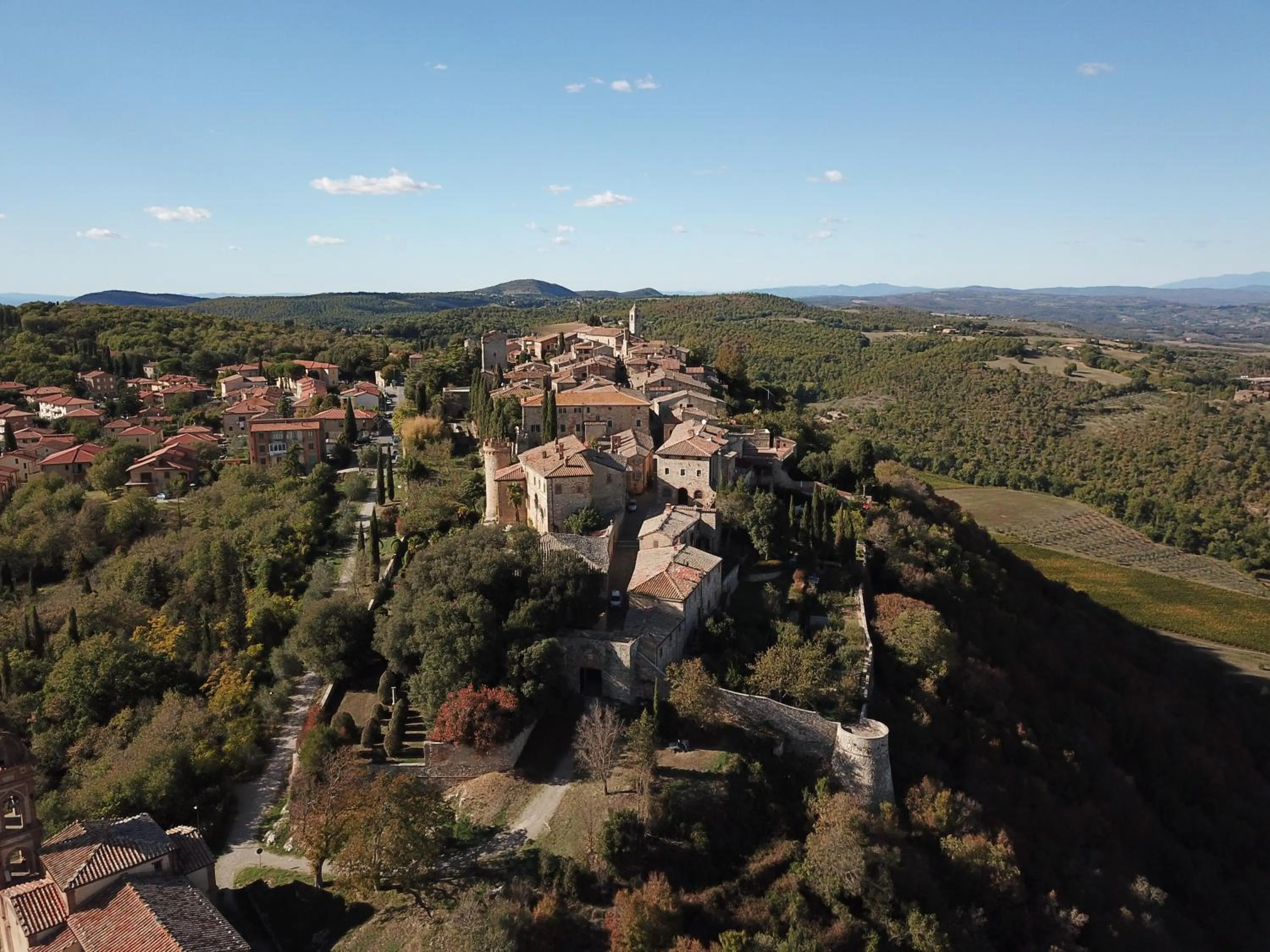 Bird's eye view in LaChiusa Tuscany
