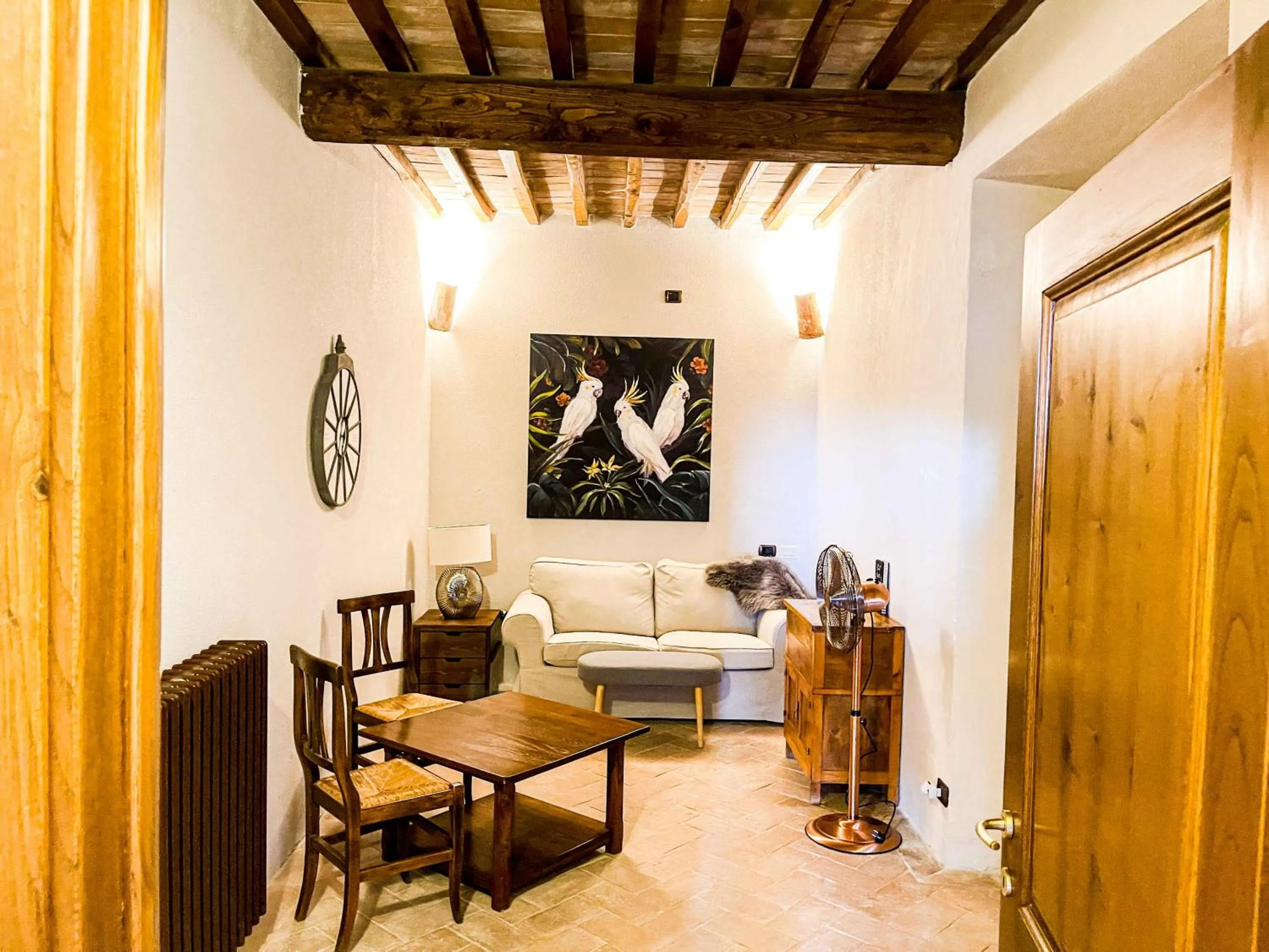 Seating area in LaChiusa Tuscany