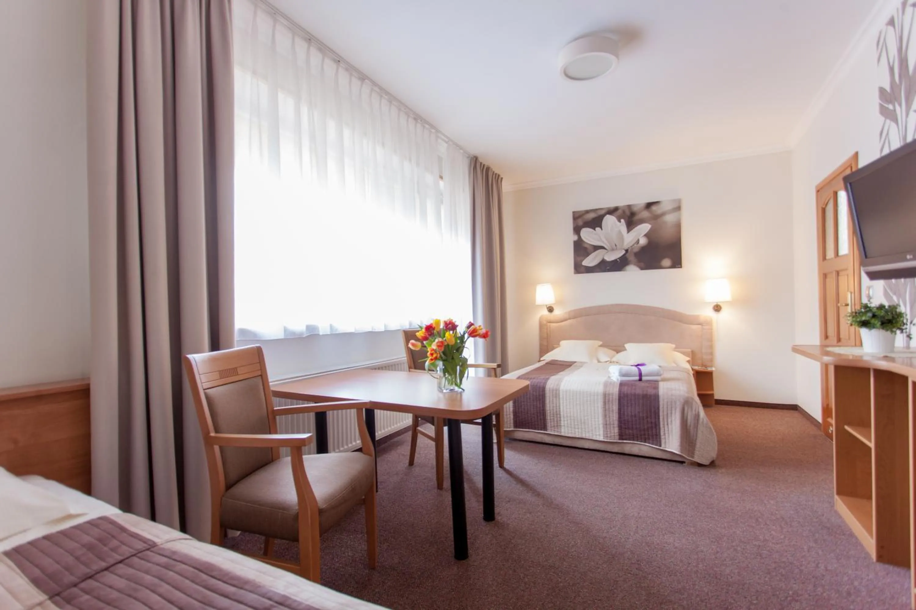 Bed in Villa Anna - Noclegi Rooms - FREE parking, taras, 1500m do Starówki