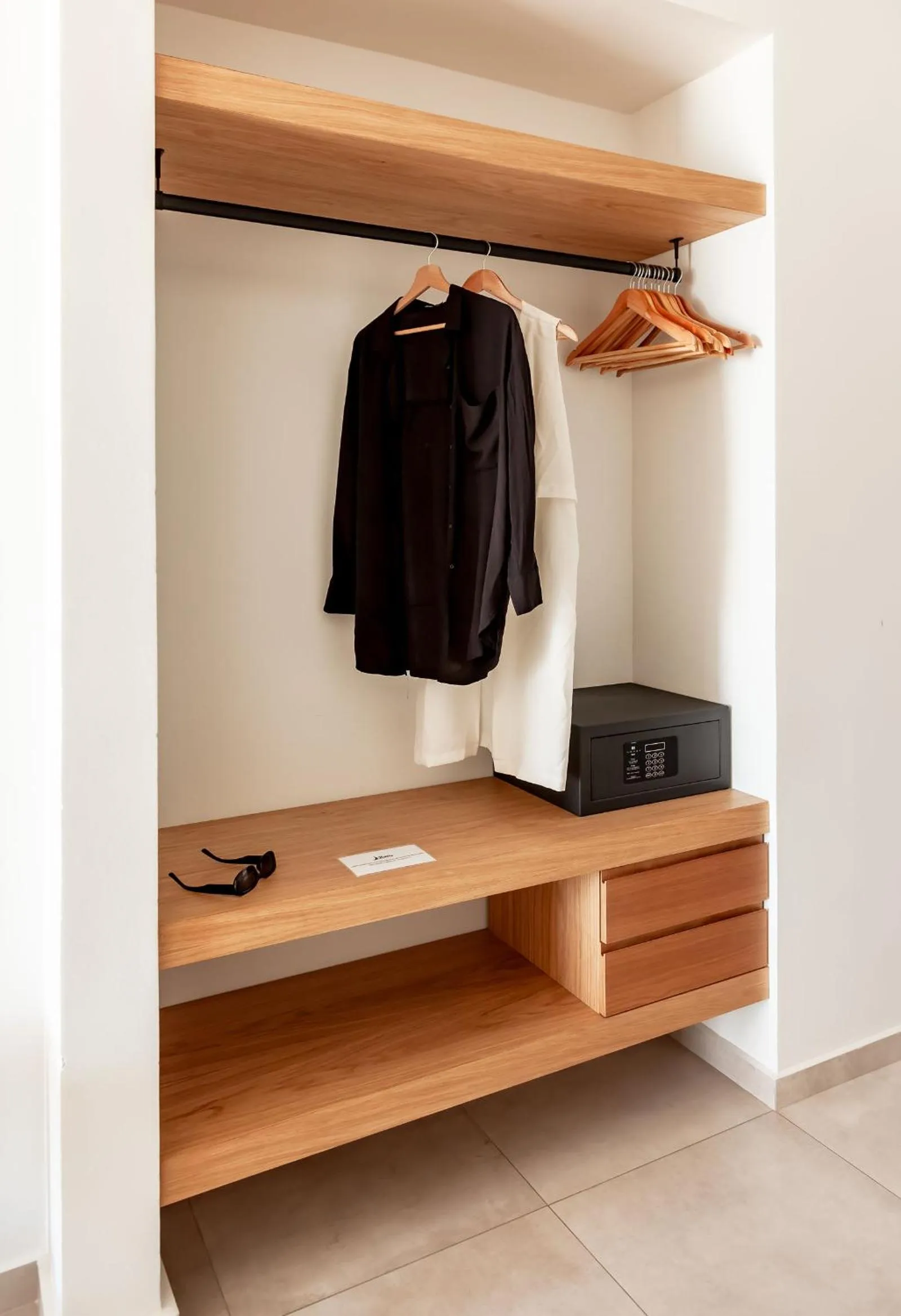 wardrobe in Batis Aero Beachfront Wellbeing Hotel