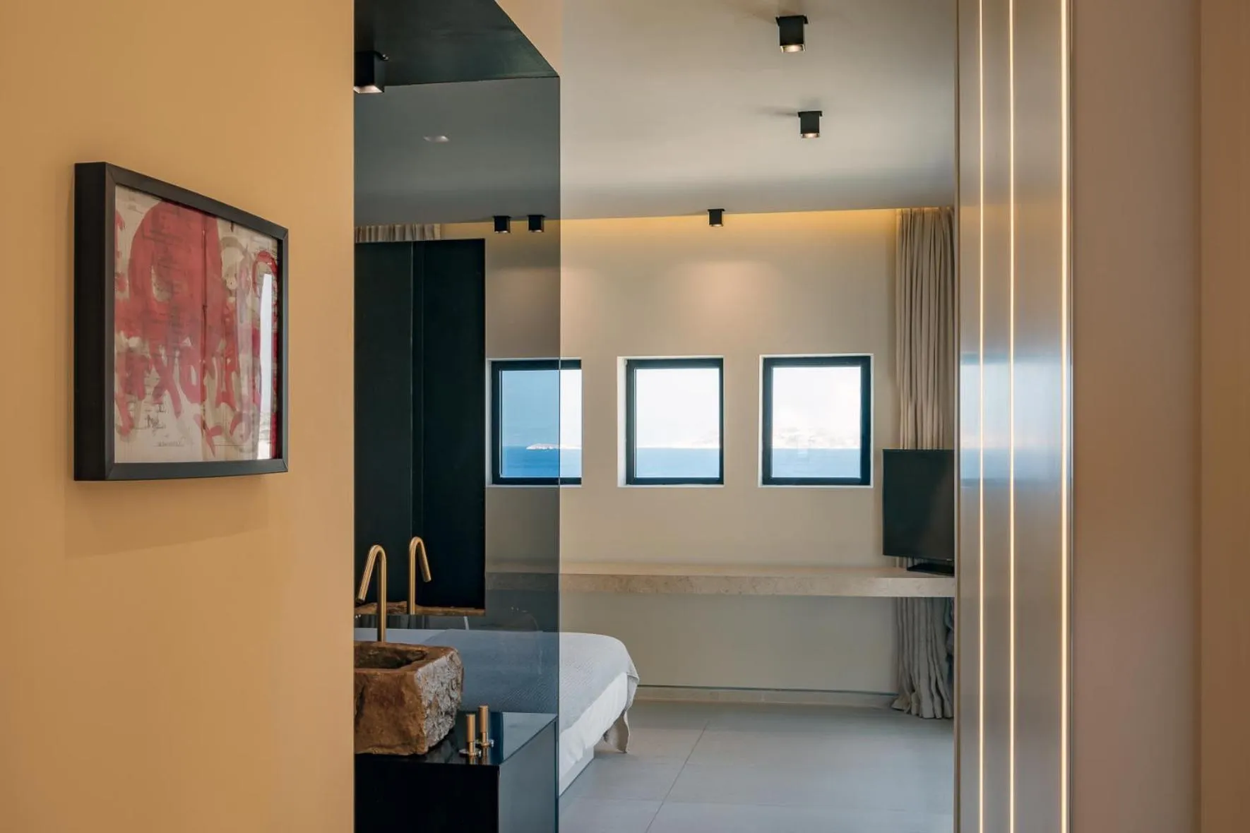 Bedroom, Bed in Milos Cove