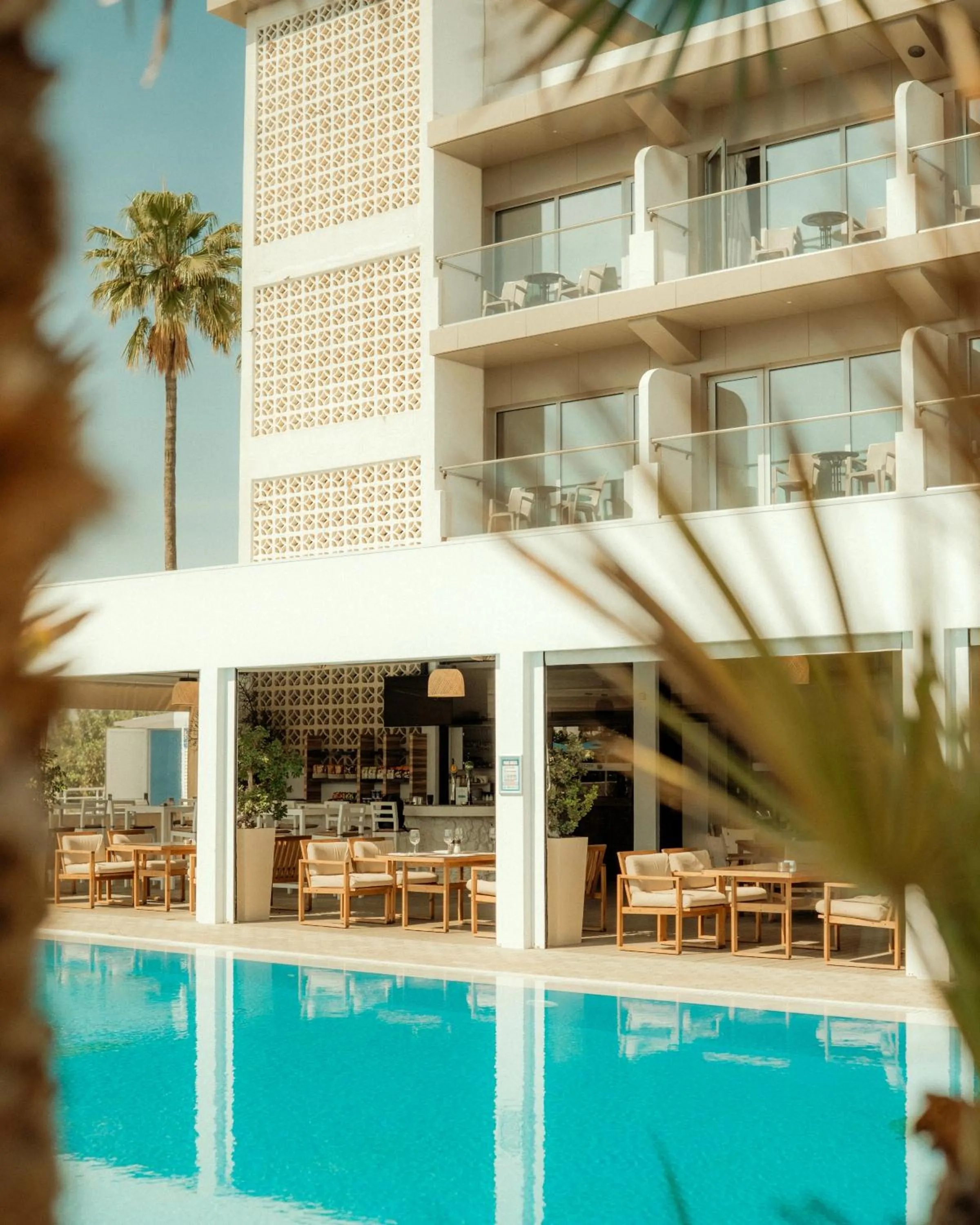 Pool view in Sveltos Hotel