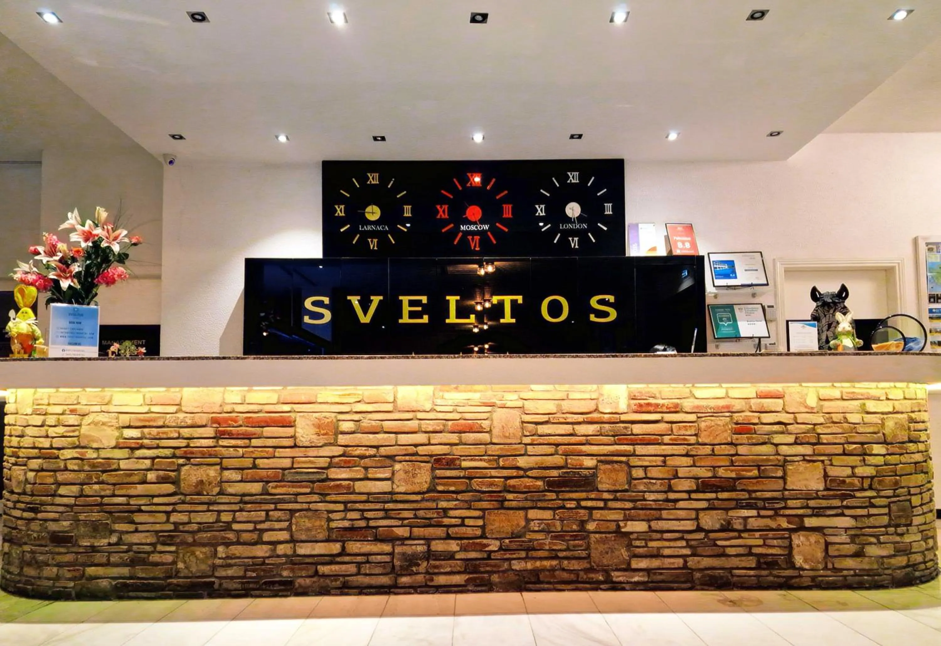 Property logo or sign in Sveltos Hotel