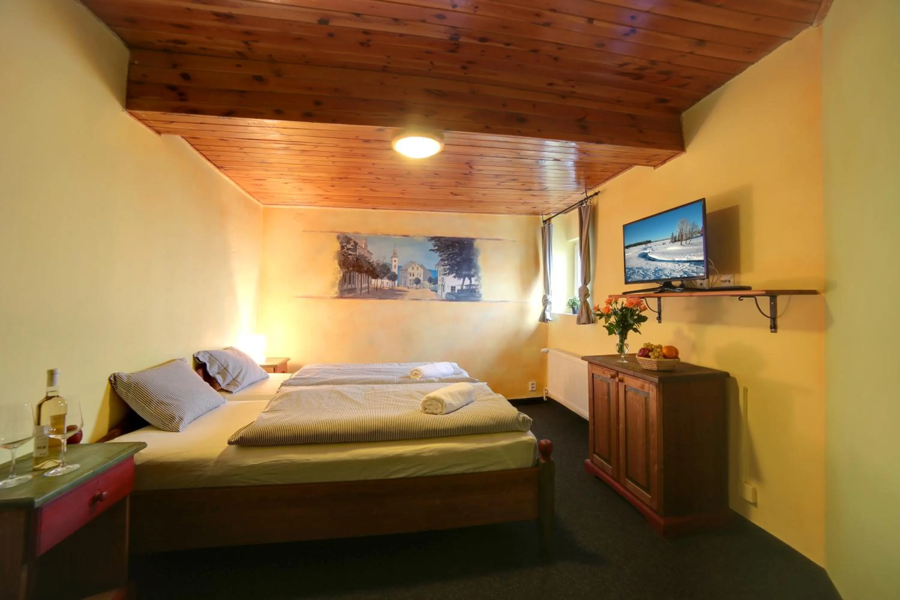 TV and multimedia, Bed in Hotel Plesivec