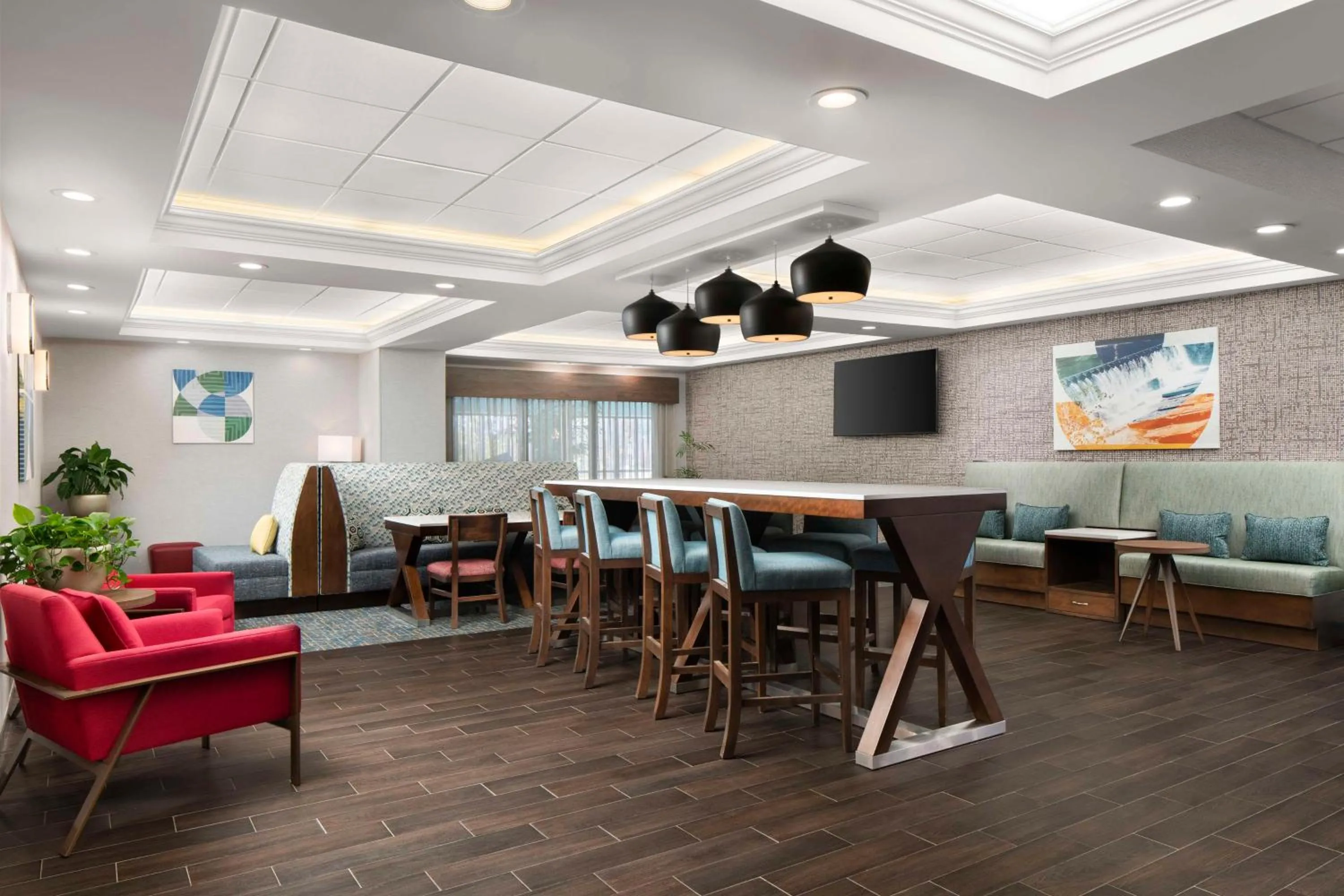 Lobby or reception in Hampton Inn Chicopee - Springfield