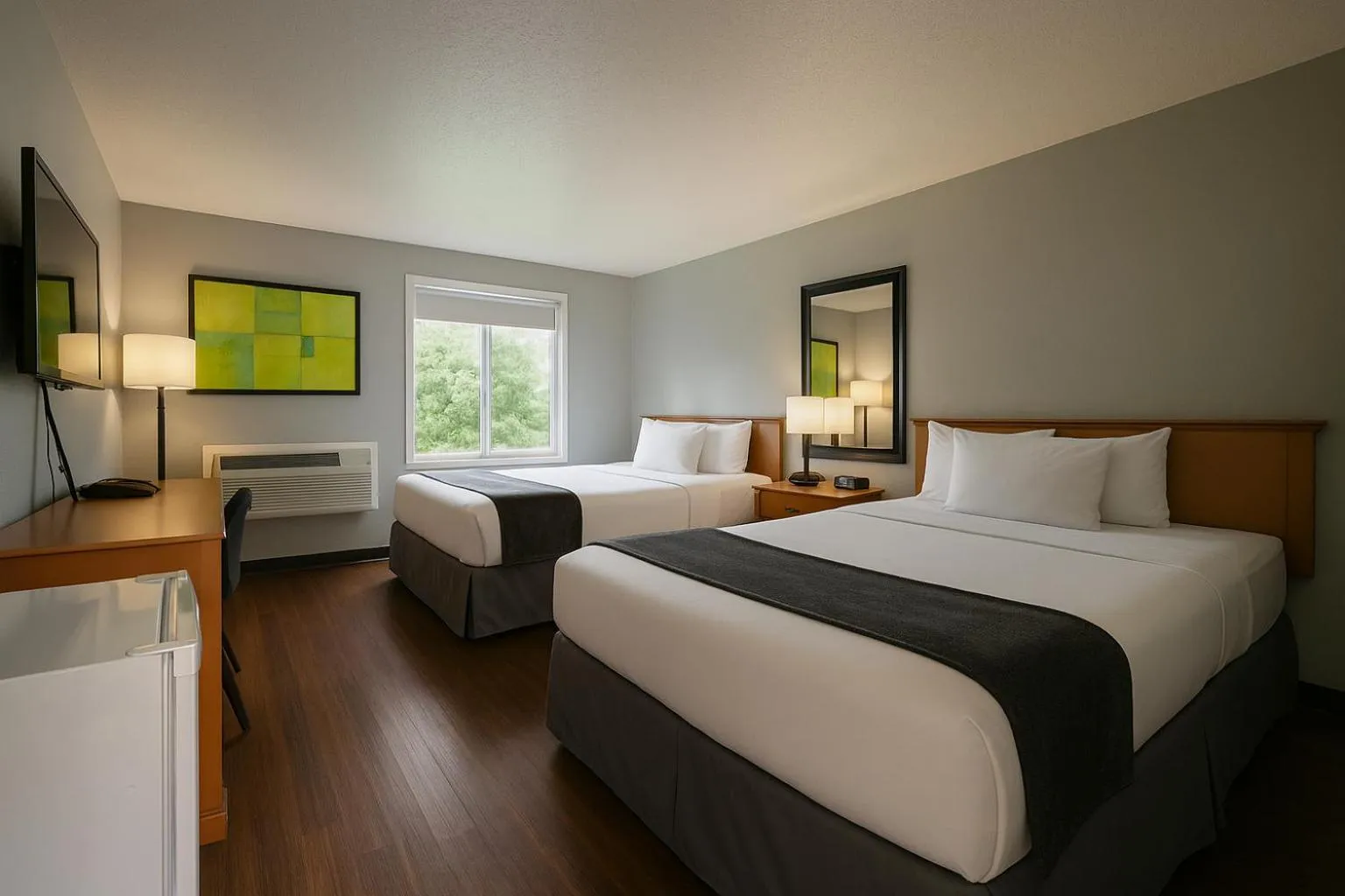 Bed in Sunnyside Inn and Suites