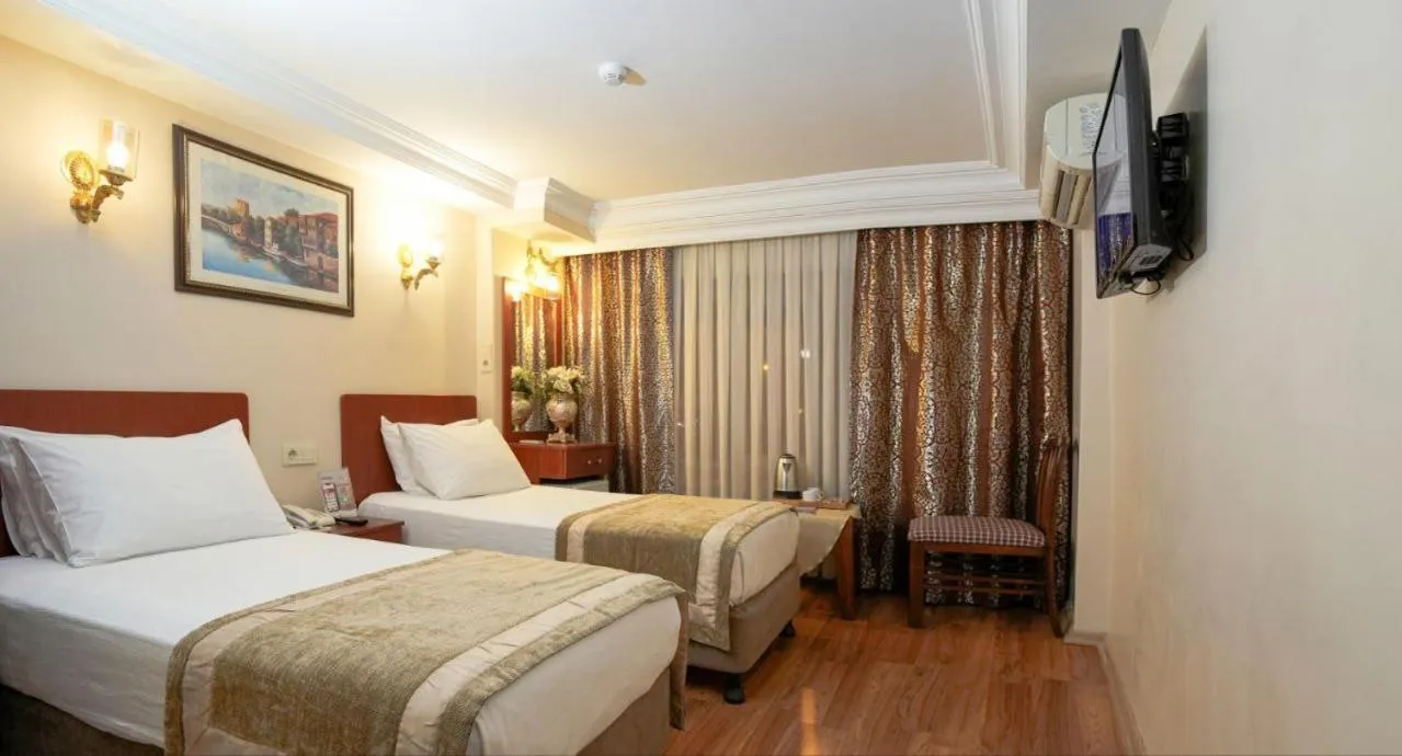 Bed in Hotel Akyildiz