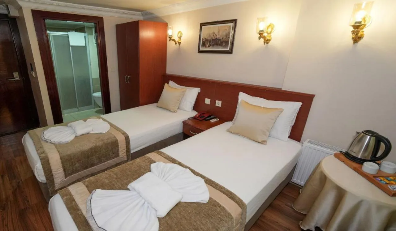 Bed in Hotel Akyildiz