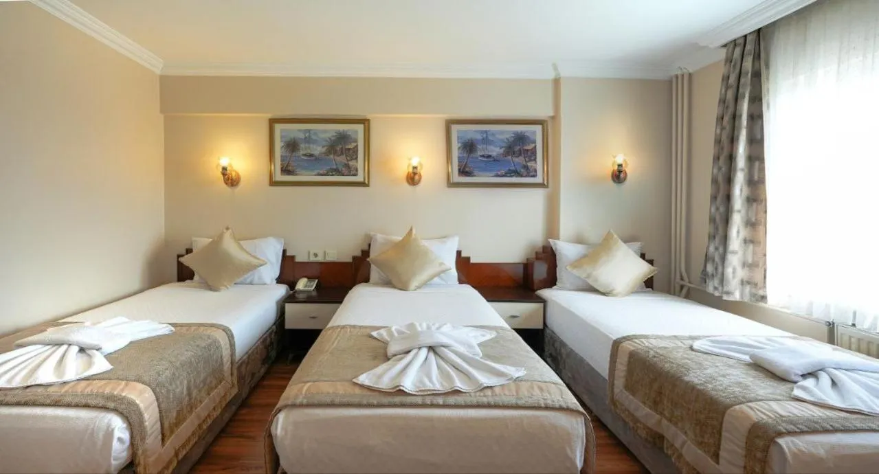 Bed in Hotel Akyildiz