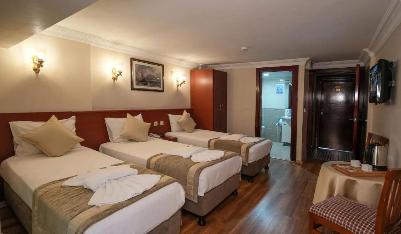 Bed in Hotel Akyildiz