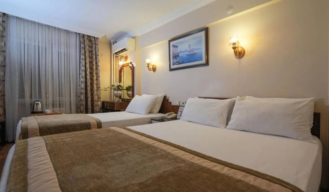 Bed in Hotel Akyildiz