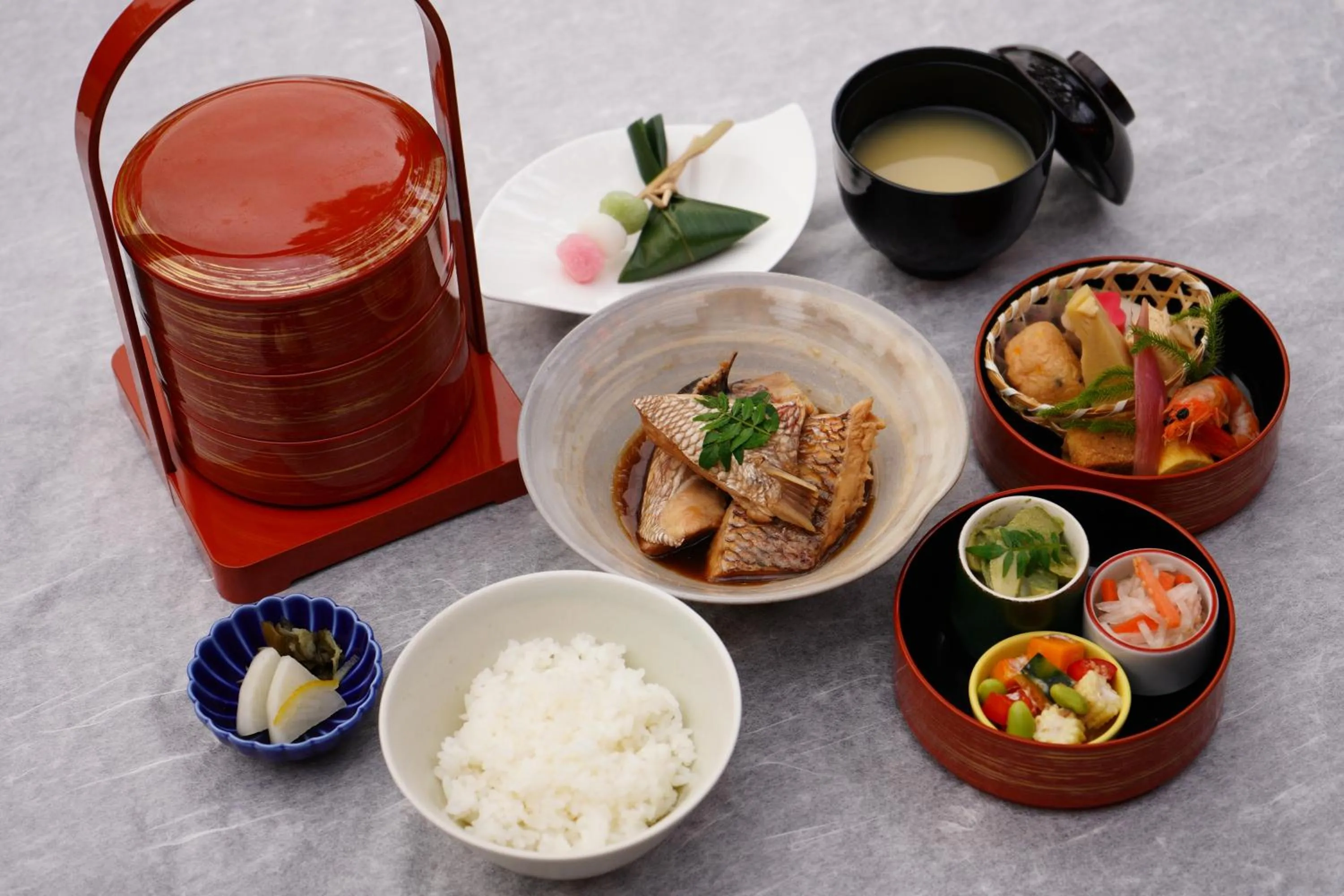 Asian breakfast in Homm Stay Nagi Shijo Kyoto By Banyan Group