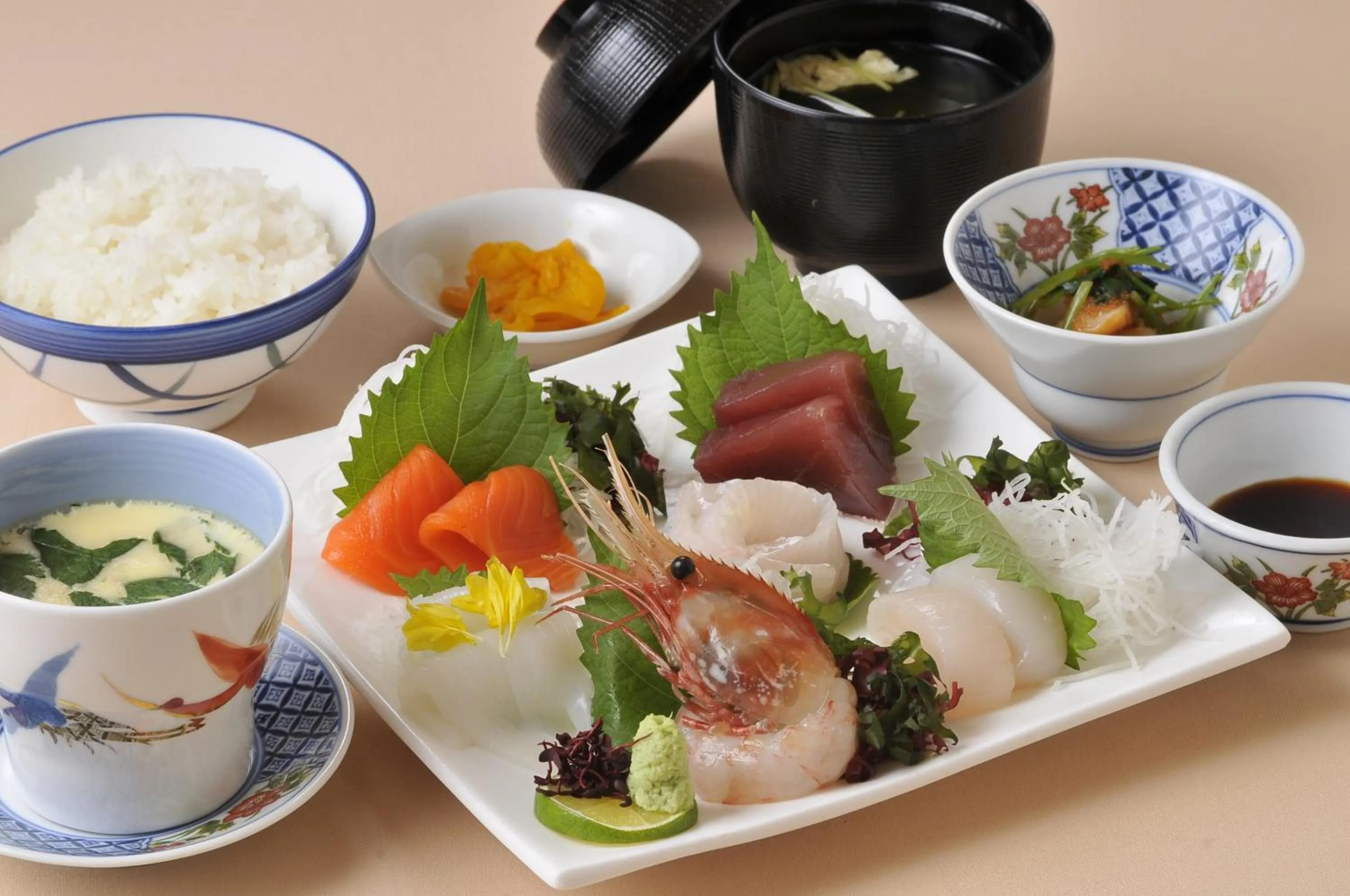 Dinner in Hotel Crown Hills Kushiro