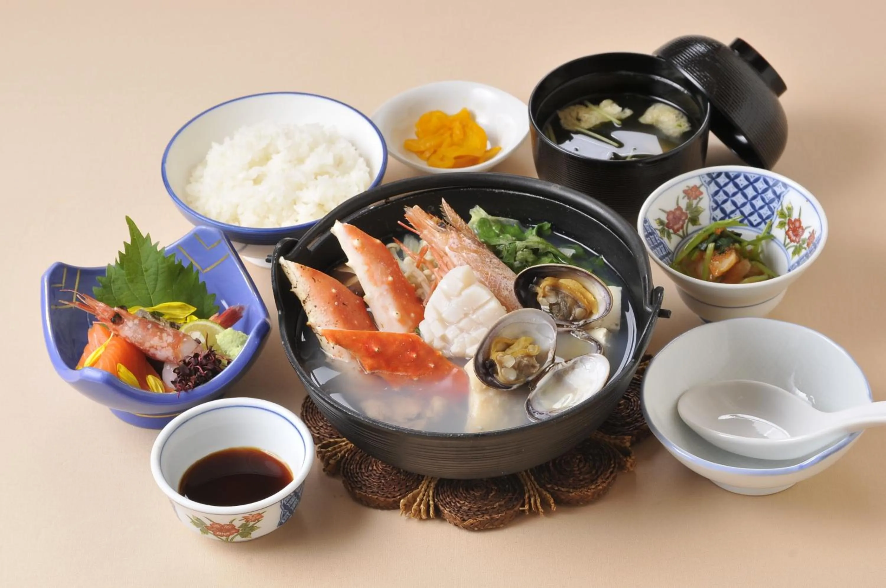 Dinner in Hotel Crown Hills Kushiro