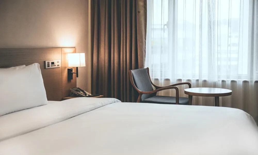 Bed in Wonju City Hotel HYEOKSIN