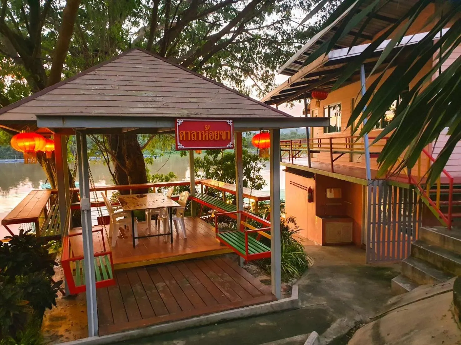 Seating area in Golden Dragon Kanchanaburi