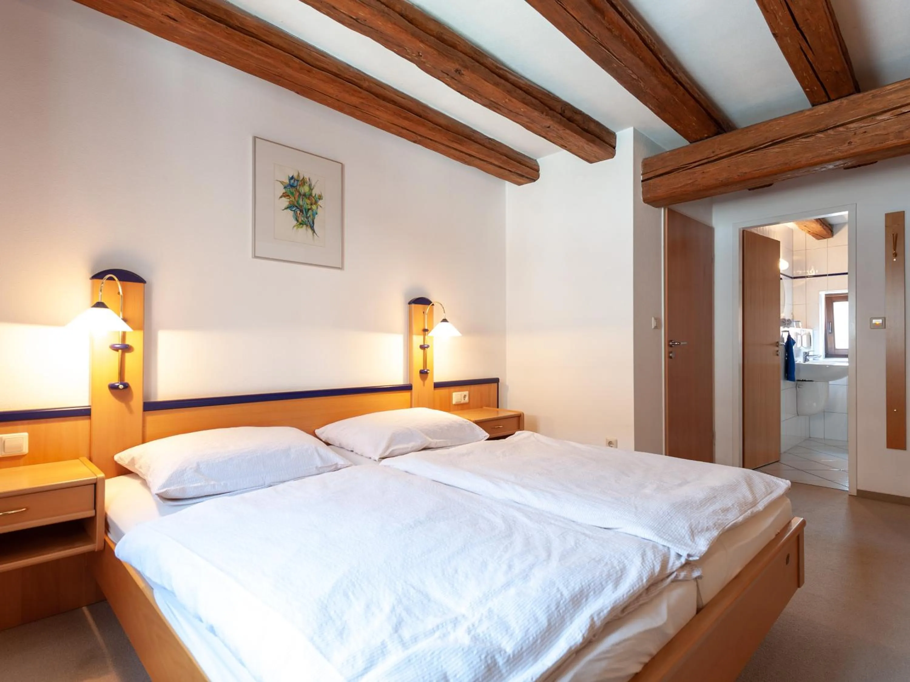 Bedroom, Bed in Gästezimmer im Weingut Wolf