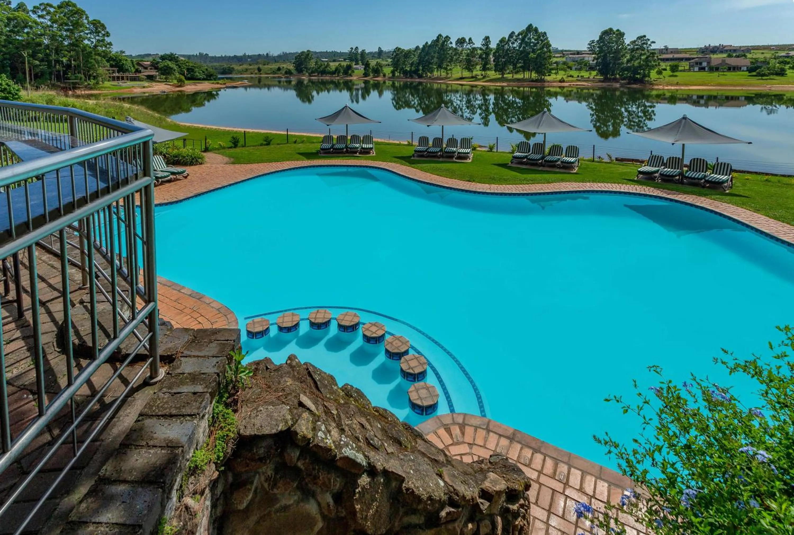 Pool view in Pine Lake Resort