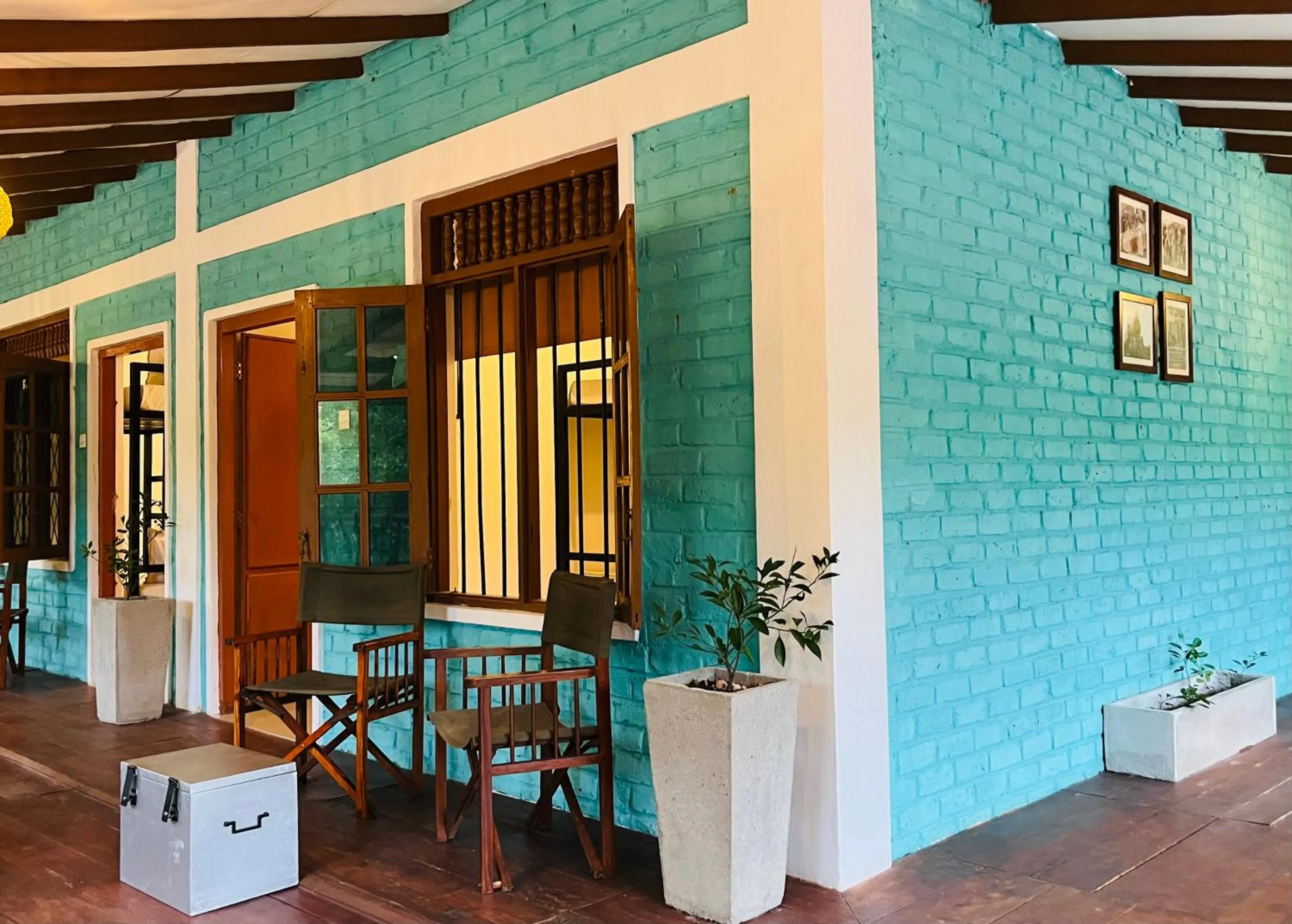 Seating area in Funky Leopard Safari Lodge Bordering Yala National Park