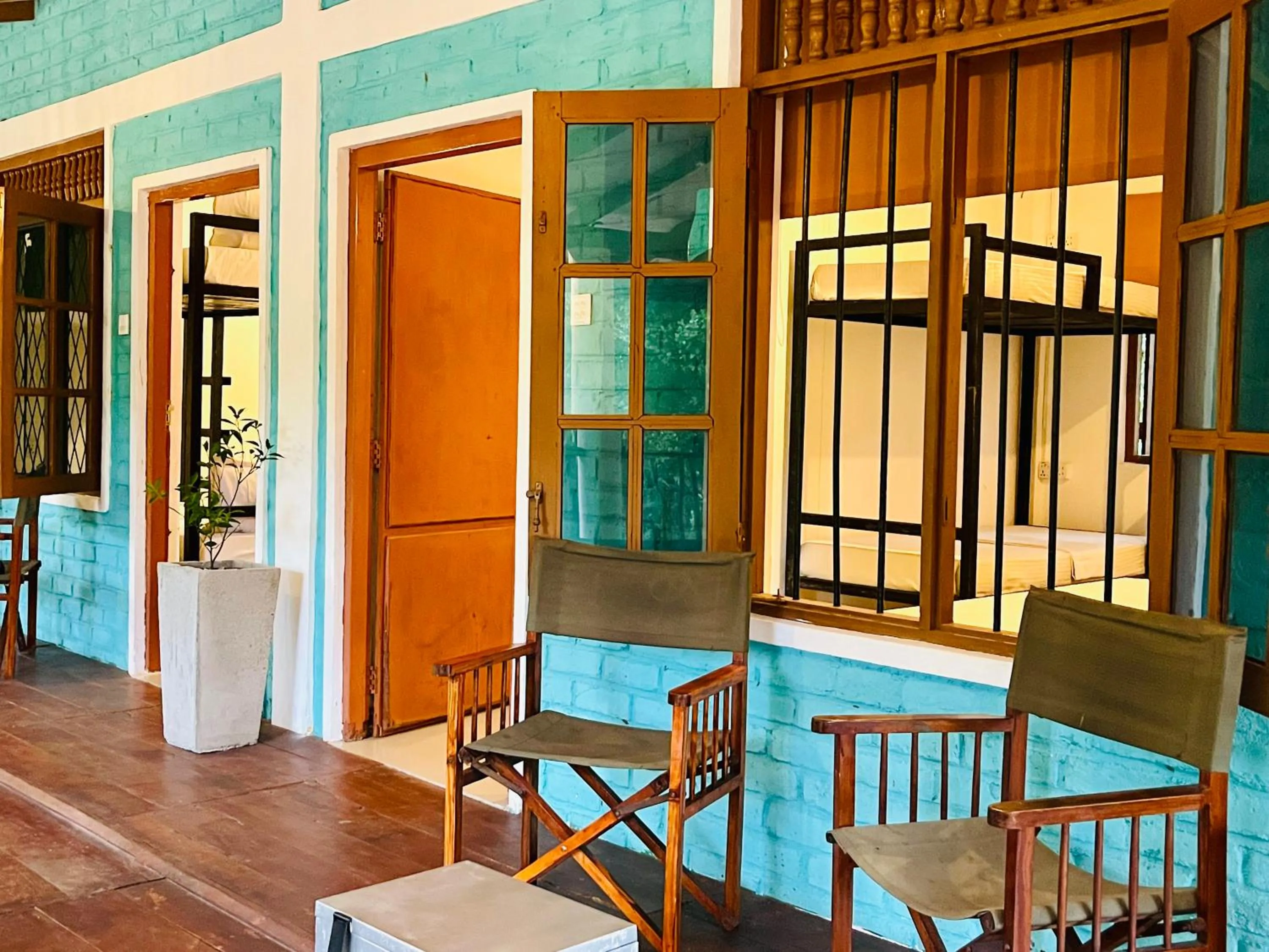 Seating area in Funky Leopard Safari Lodge Bordering Yala National Park