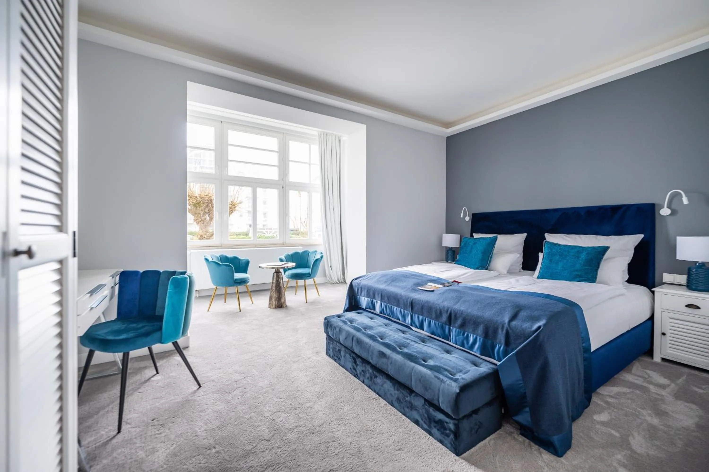 Photo of the whole room, Bed in Strandvilla Glückauf