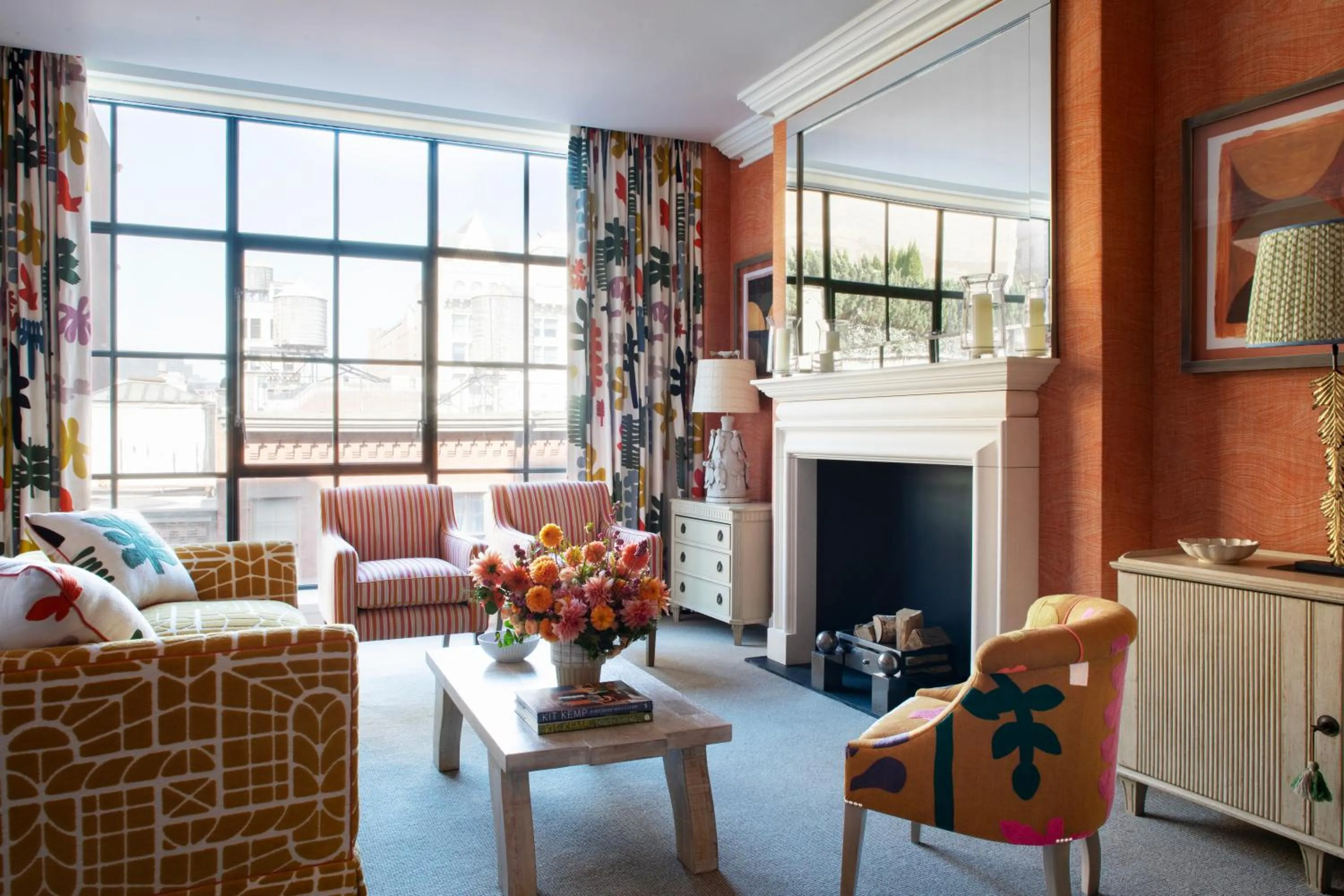 Living room in Crosby Street Hotel