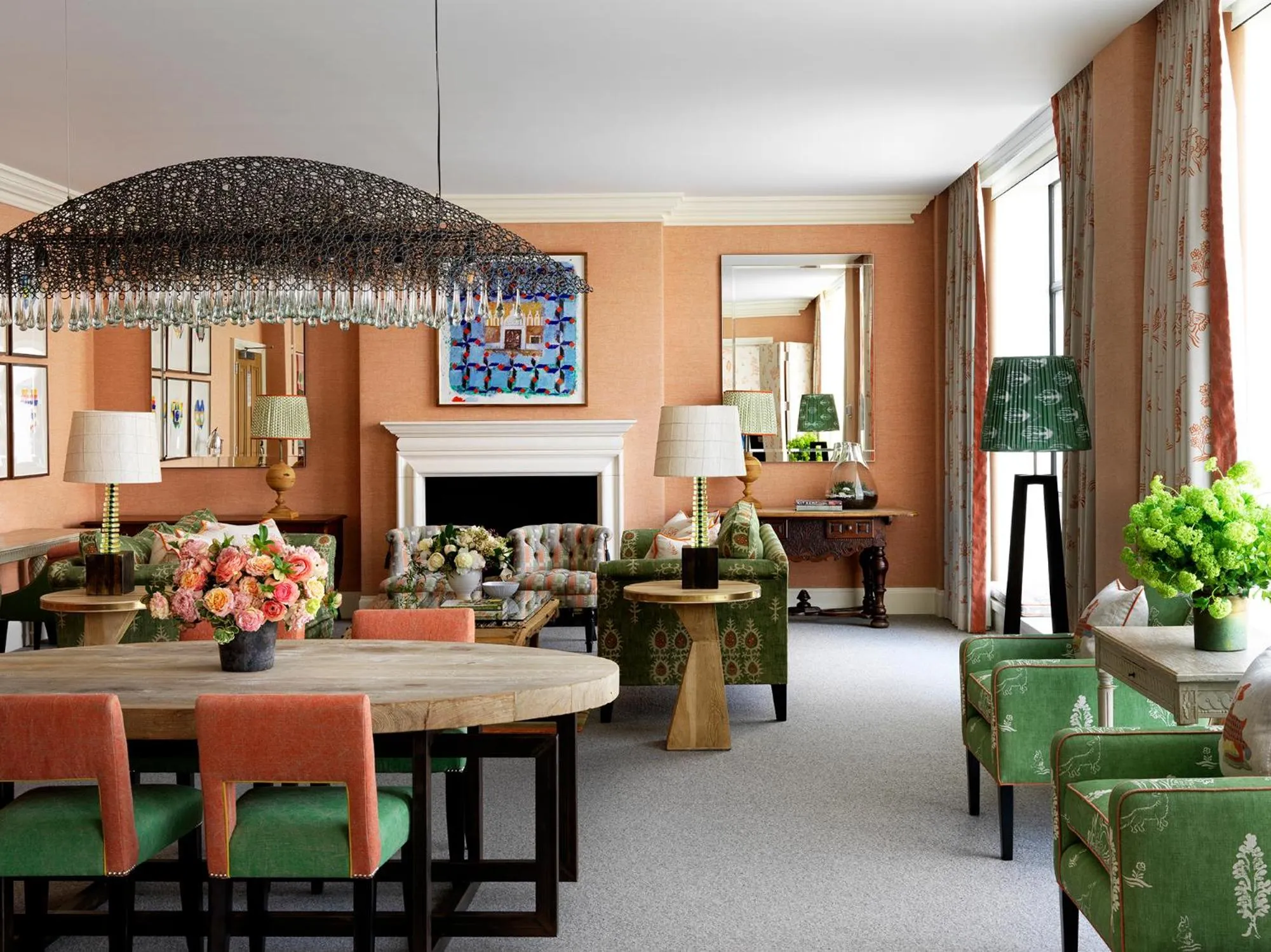Living room in Crosby Street Hotel