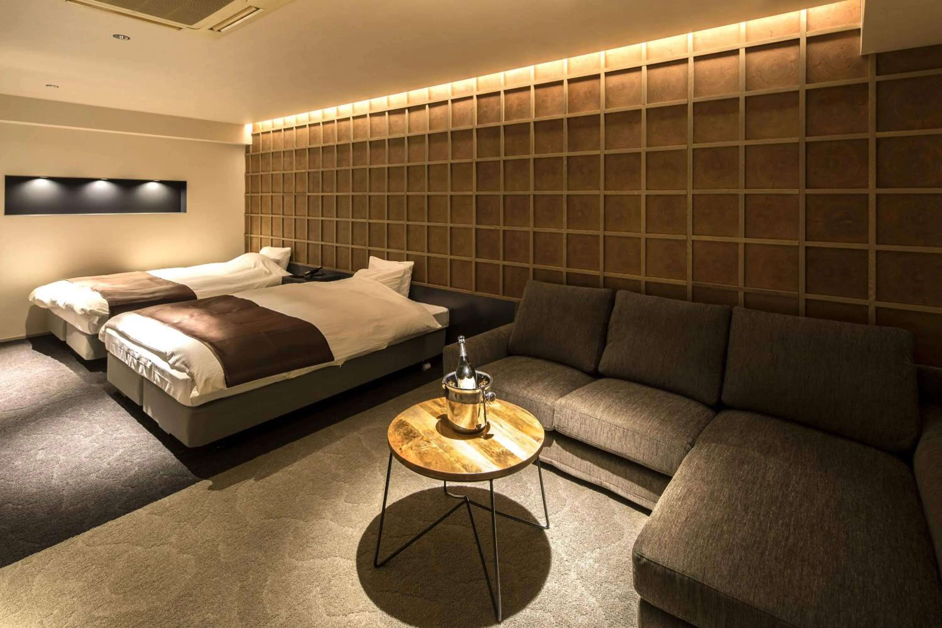 Photo of the whole room, Bed in Hotel THE Grandee Shinsaibashi Namba