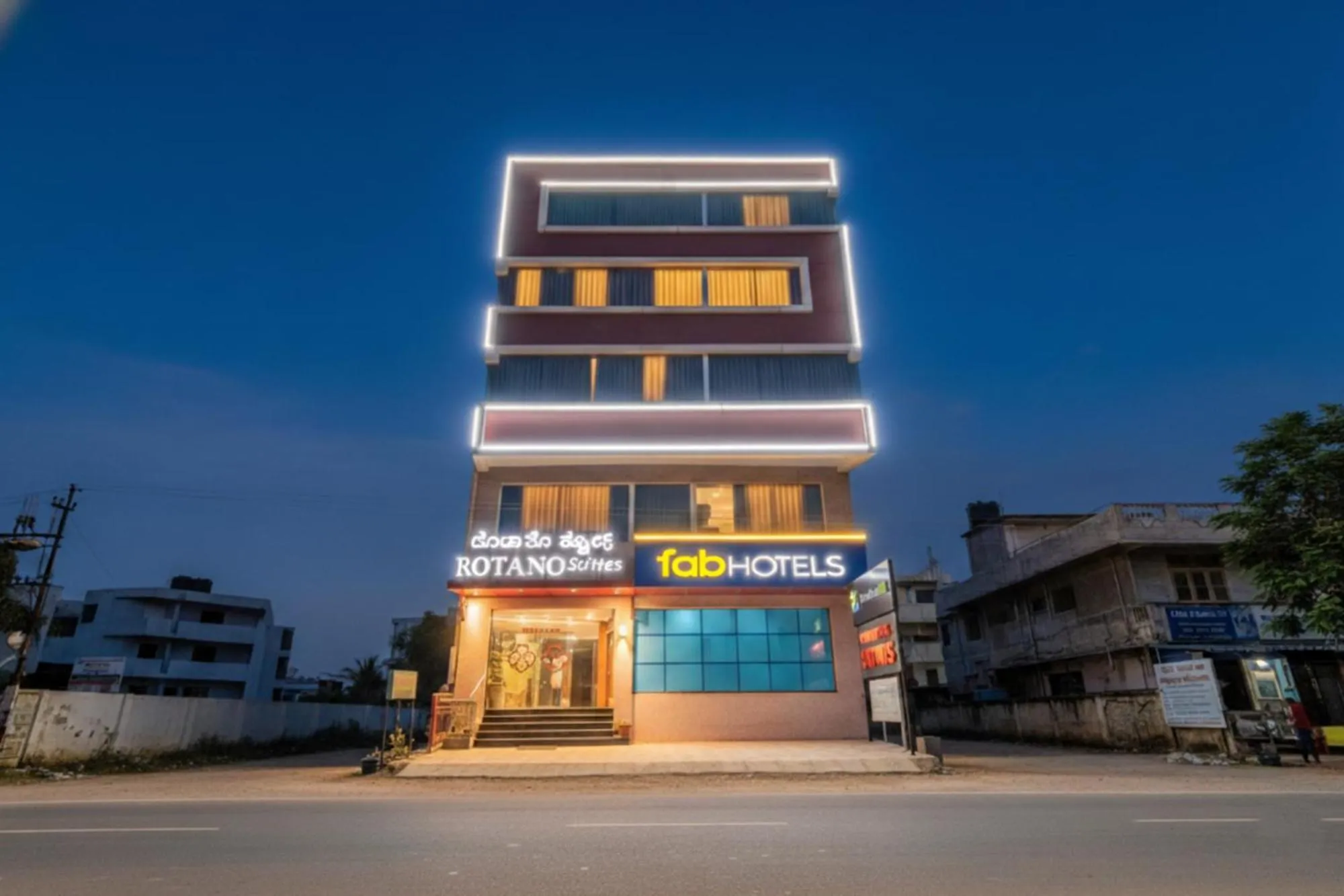 Property building in FabHotel Rotano Suites