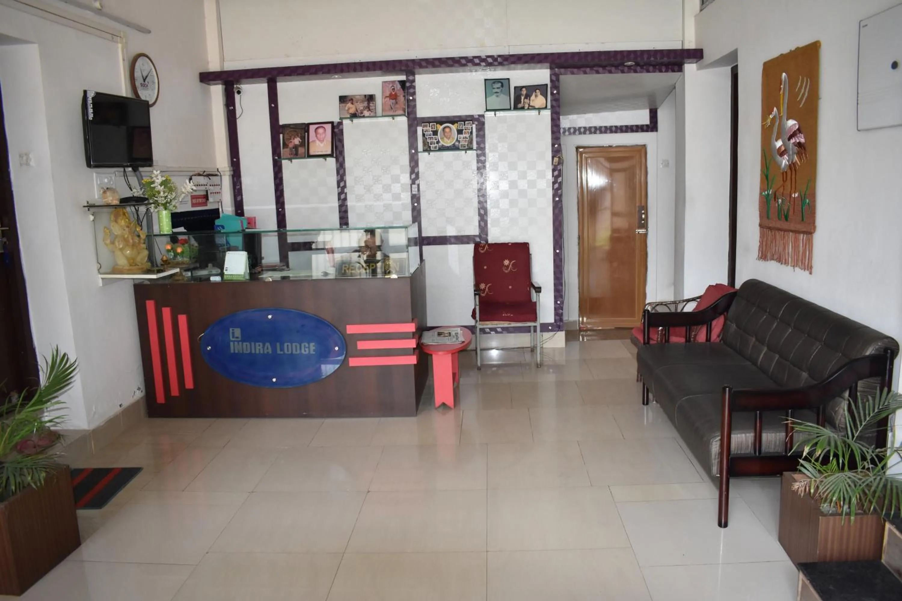 Lobby or reception in Hotel Indira