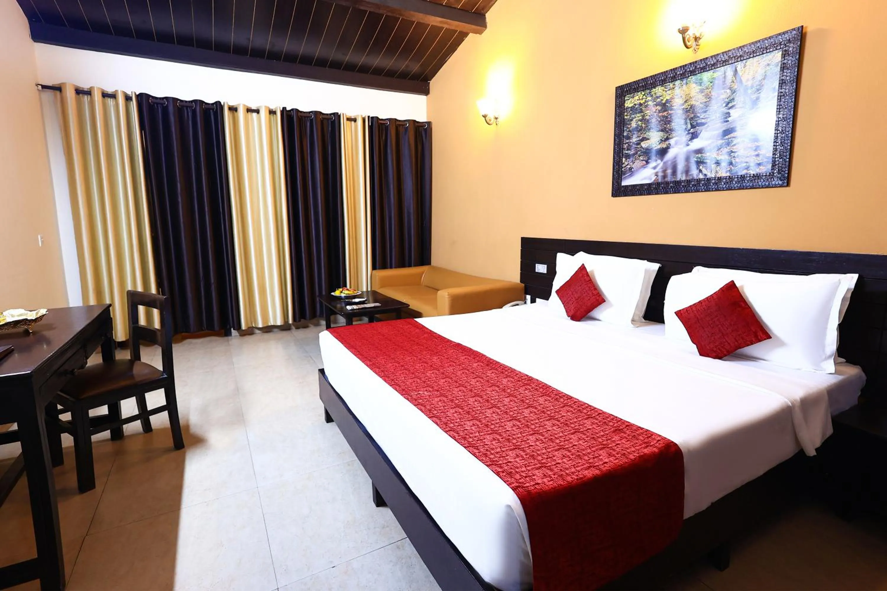 Bedroom, Bed in ECKO Kasang Regency Hill Resort