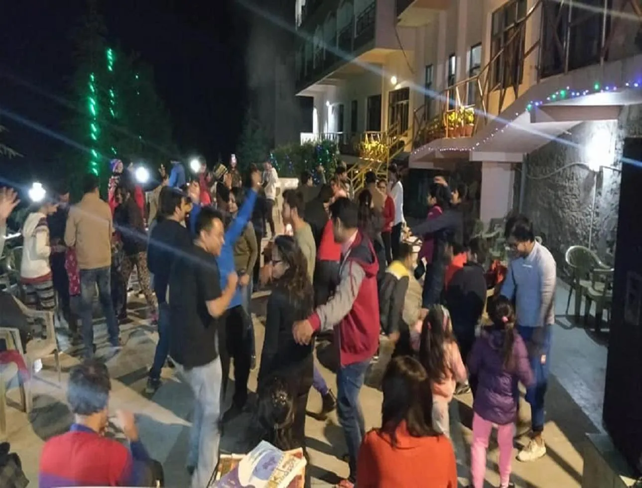 Evening entertainment in ECKO Kasang Regency Hill Resort