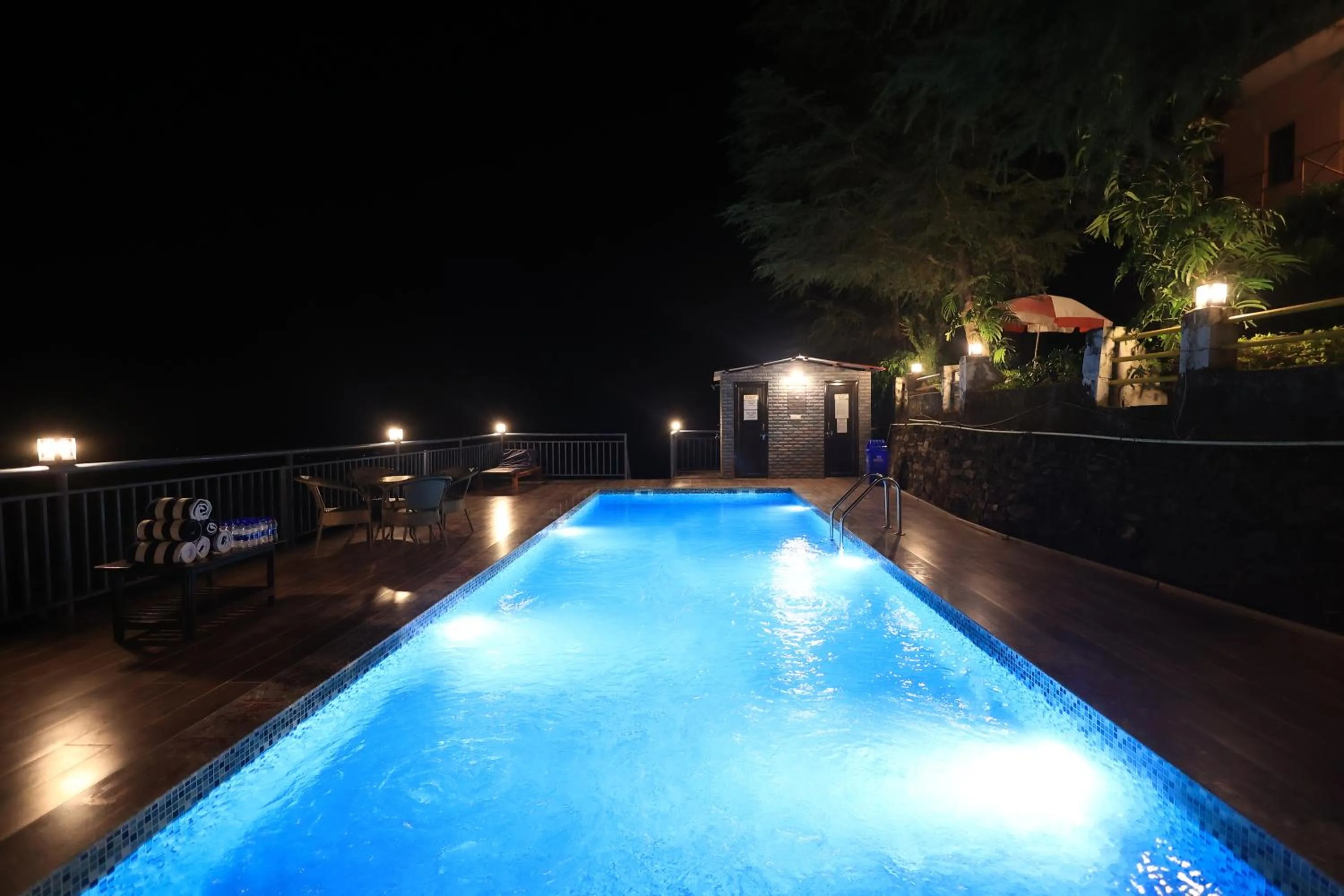 Swimming pool in ECKO Kasang Regency Hill Resort