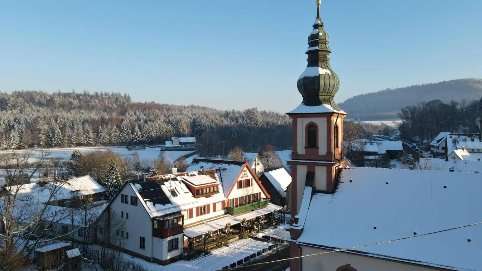 Bird's eye view in Hotel Platzhirsch