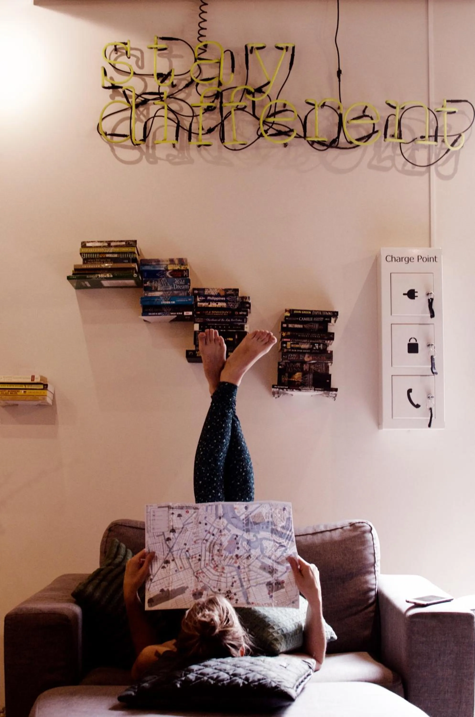 Communal lounge/ TV room in ClinkMama