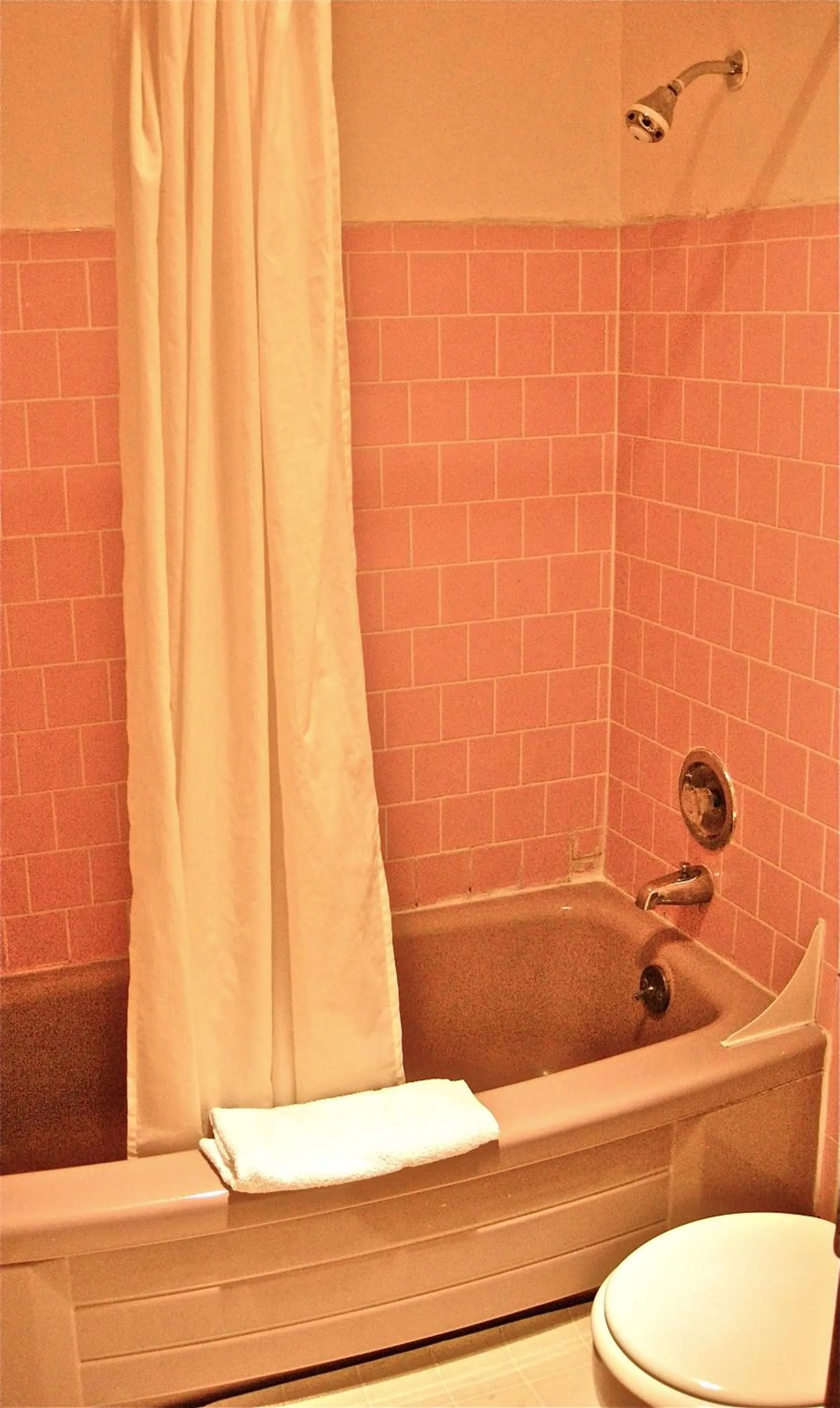 Shower in Knights Inn - Baker City