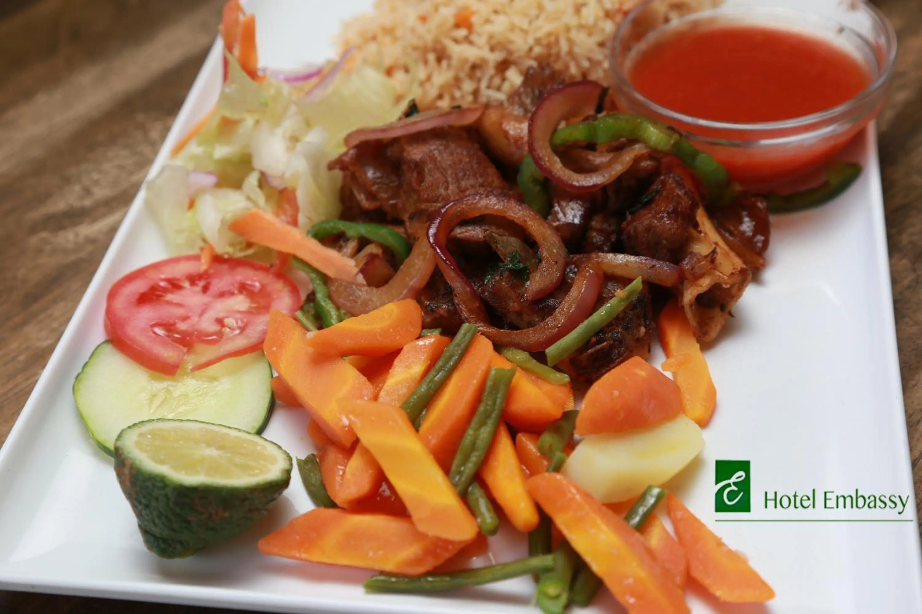 Food and drinks in Hotel Embassy