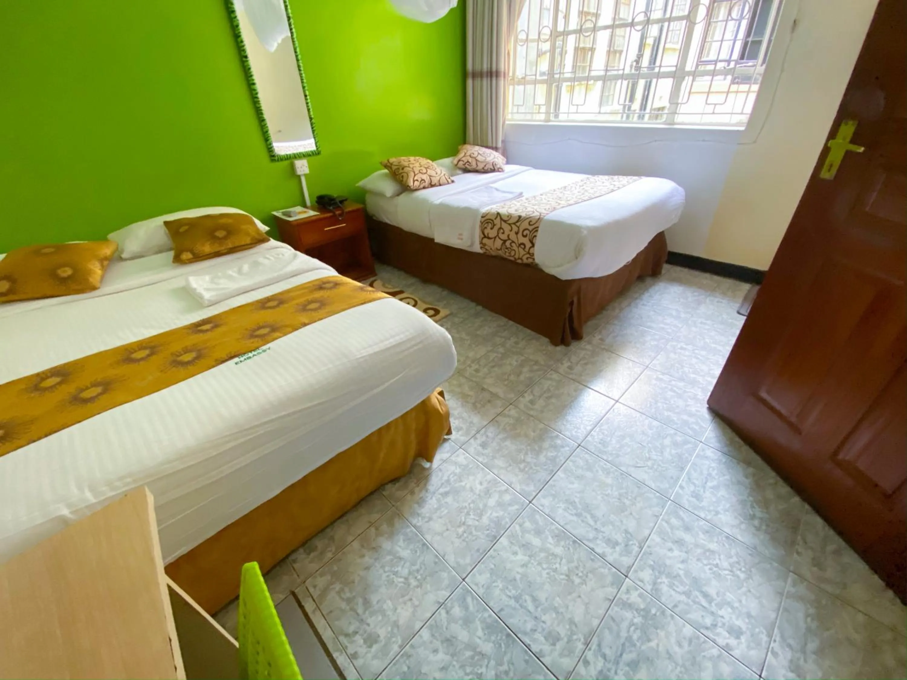 Bed in Hotel Embassy