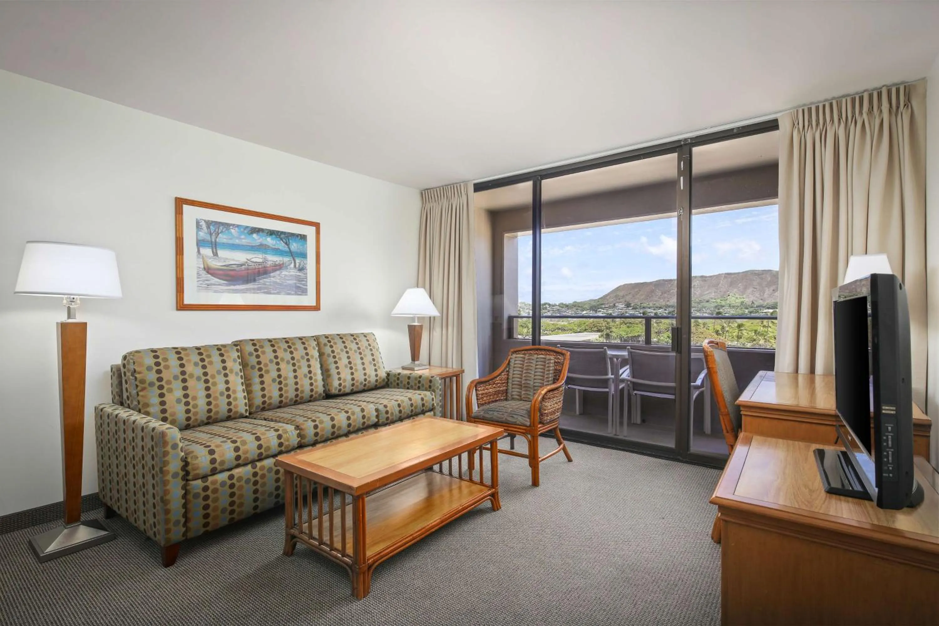 Living room in Aston Waikiki Sunset