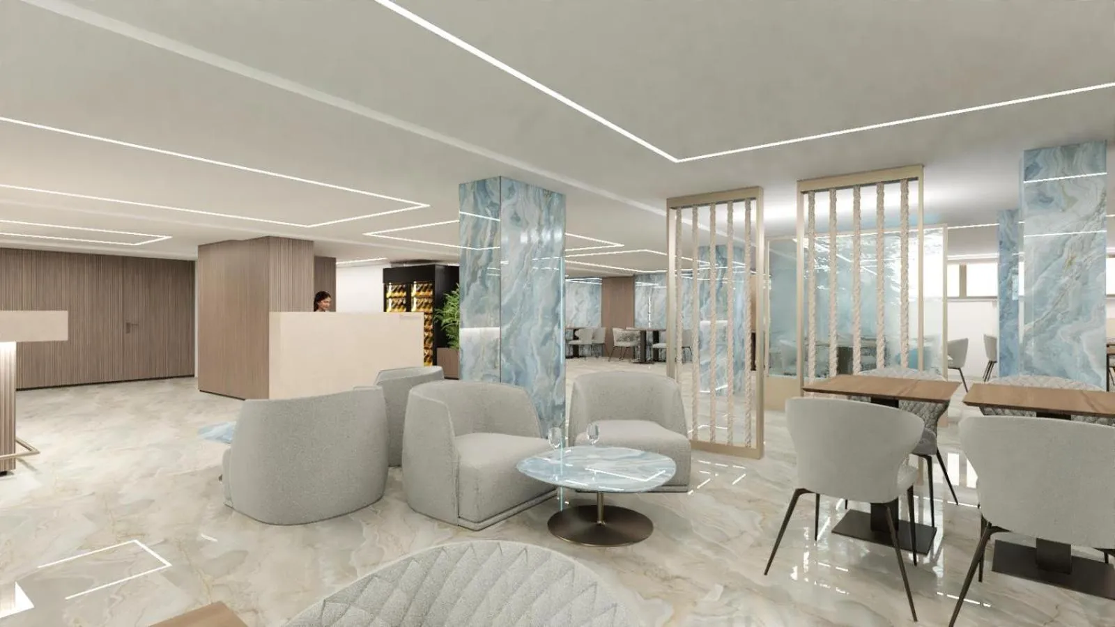 Seating area in Hotel Serena