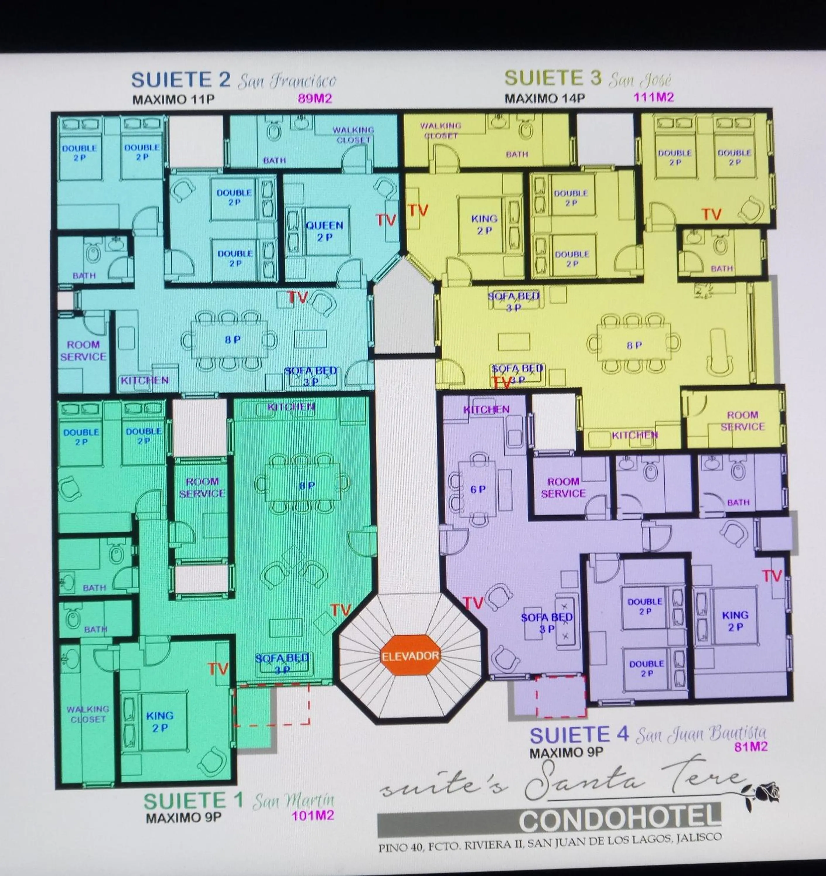 Floor plan in Suites Sta Tere