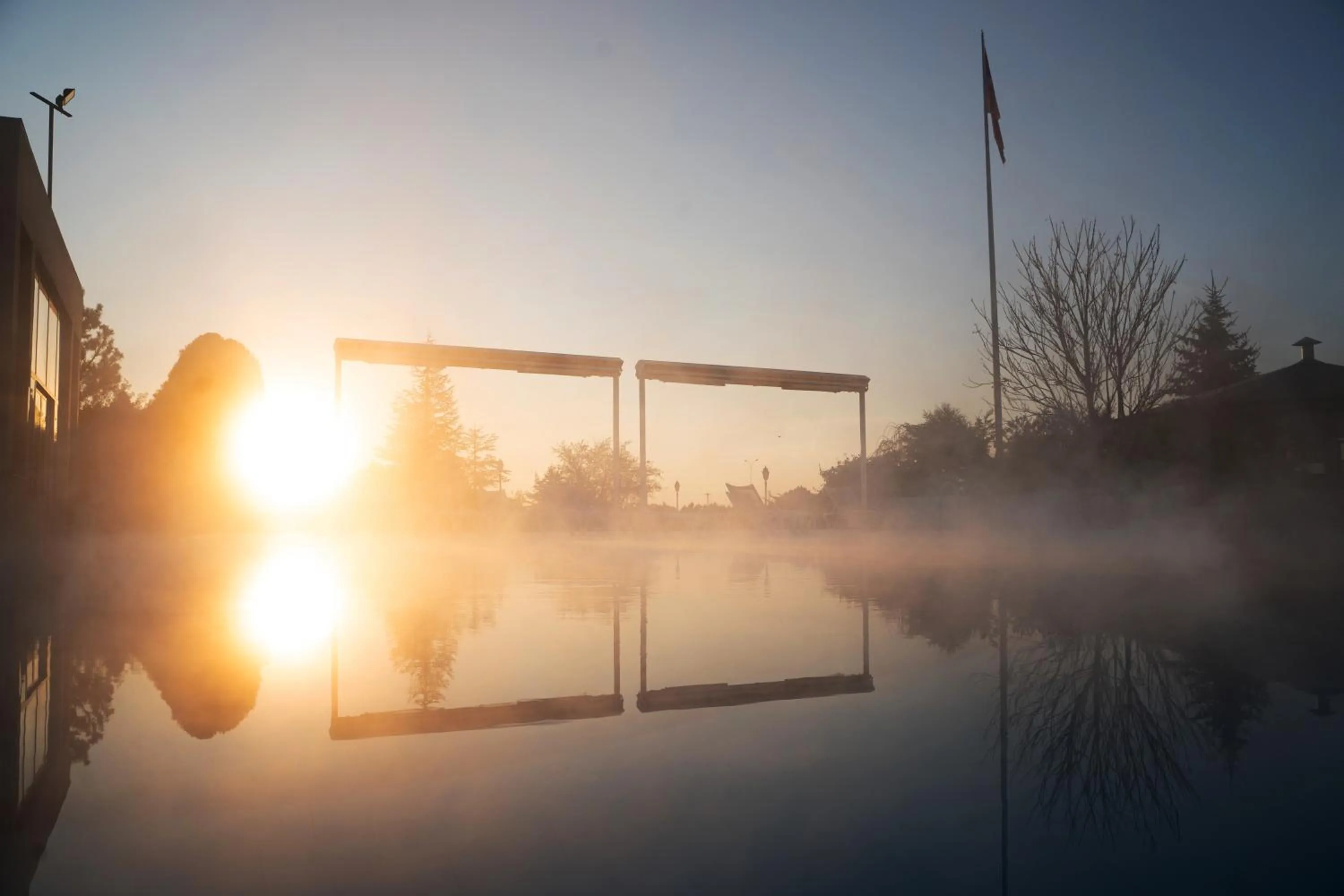 Sunset in Afyon Orucoglu Thermal Resort