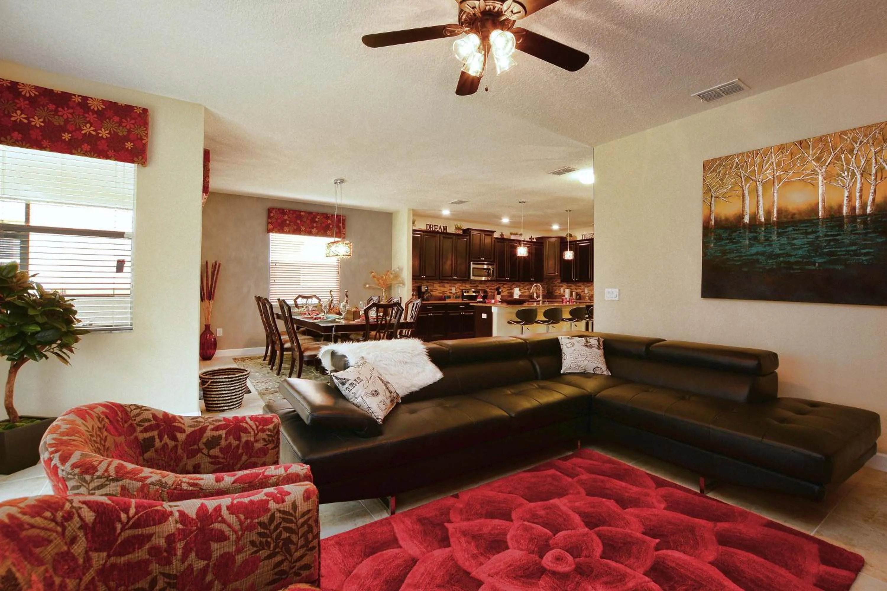 Living room in DISNEY area Luxurious House-Private Pool