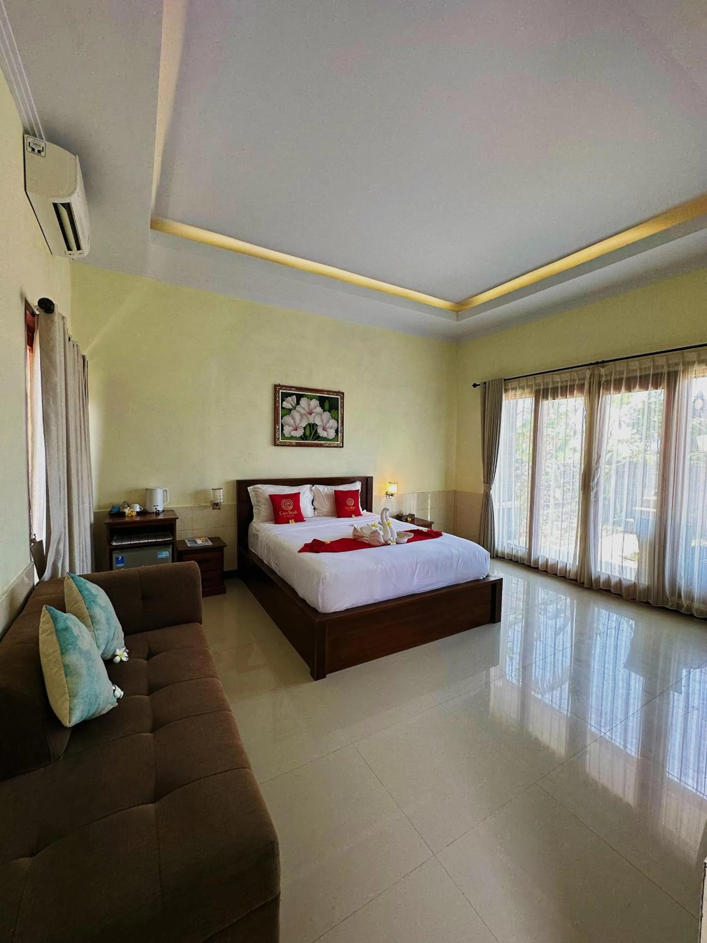 Bed in Cave Beach Bungalow