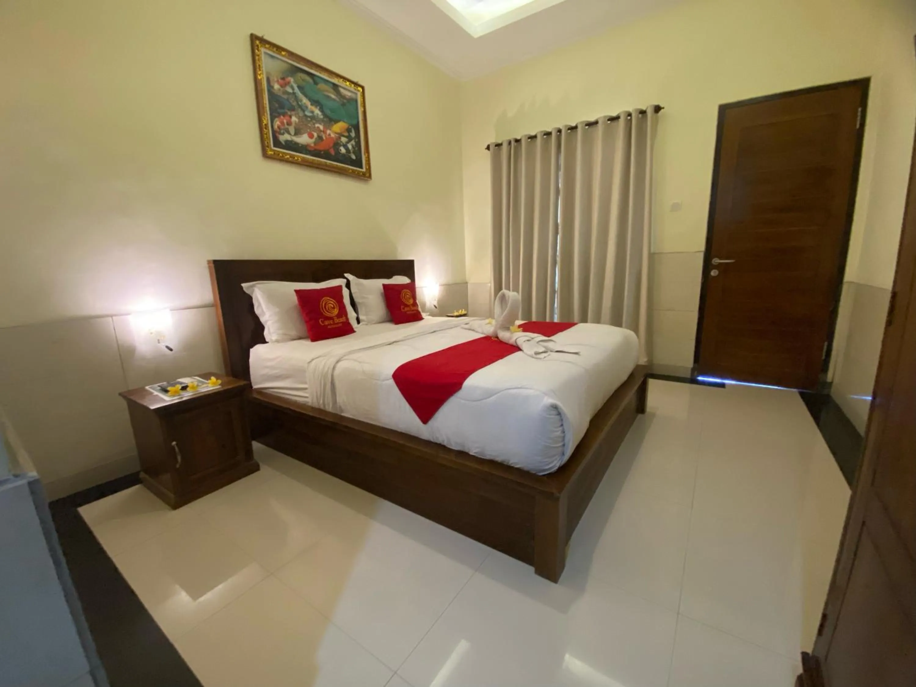 Bed in Cave Beach Bungalow
