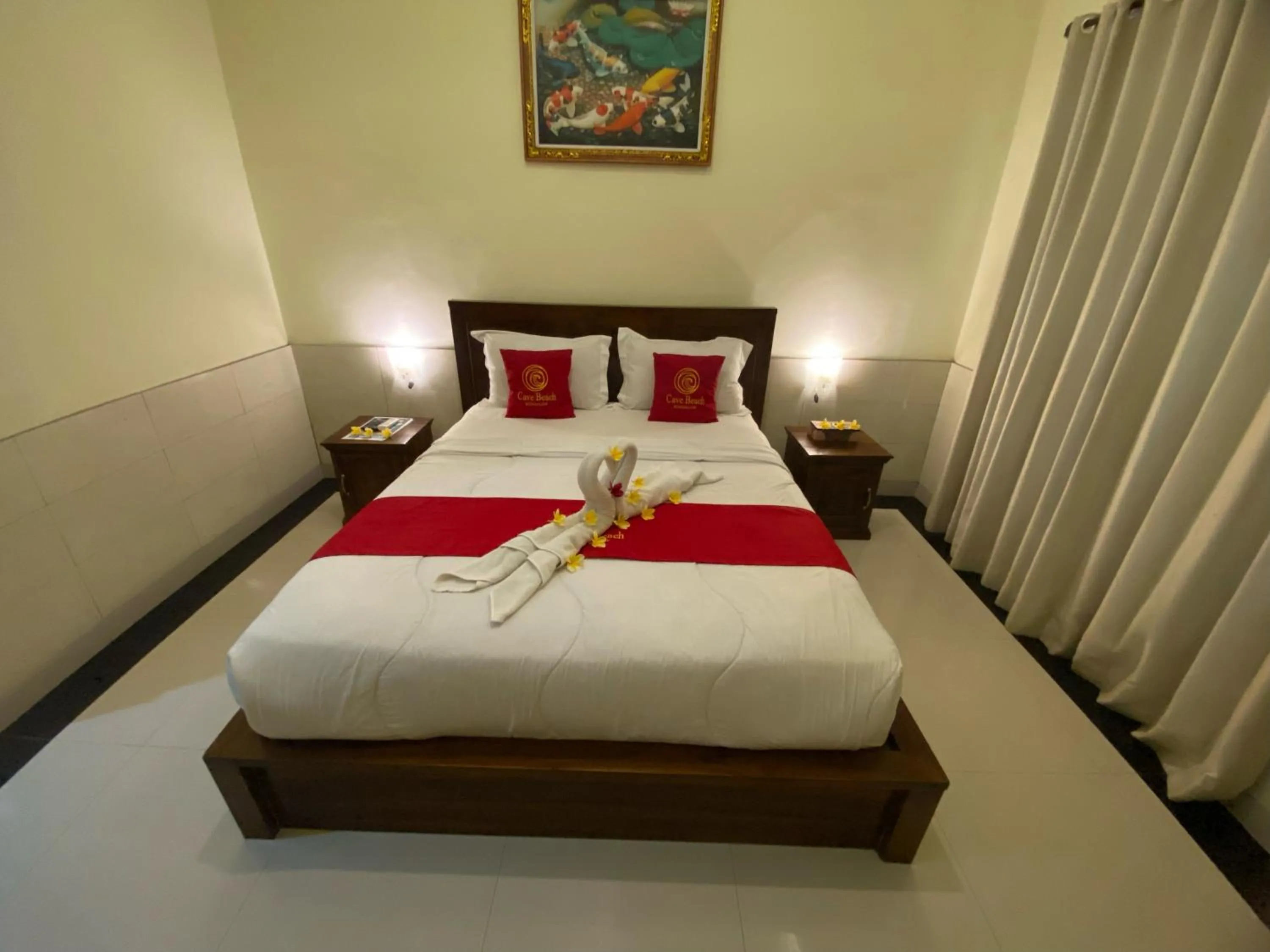 Bed in Cave Beach Bungalow